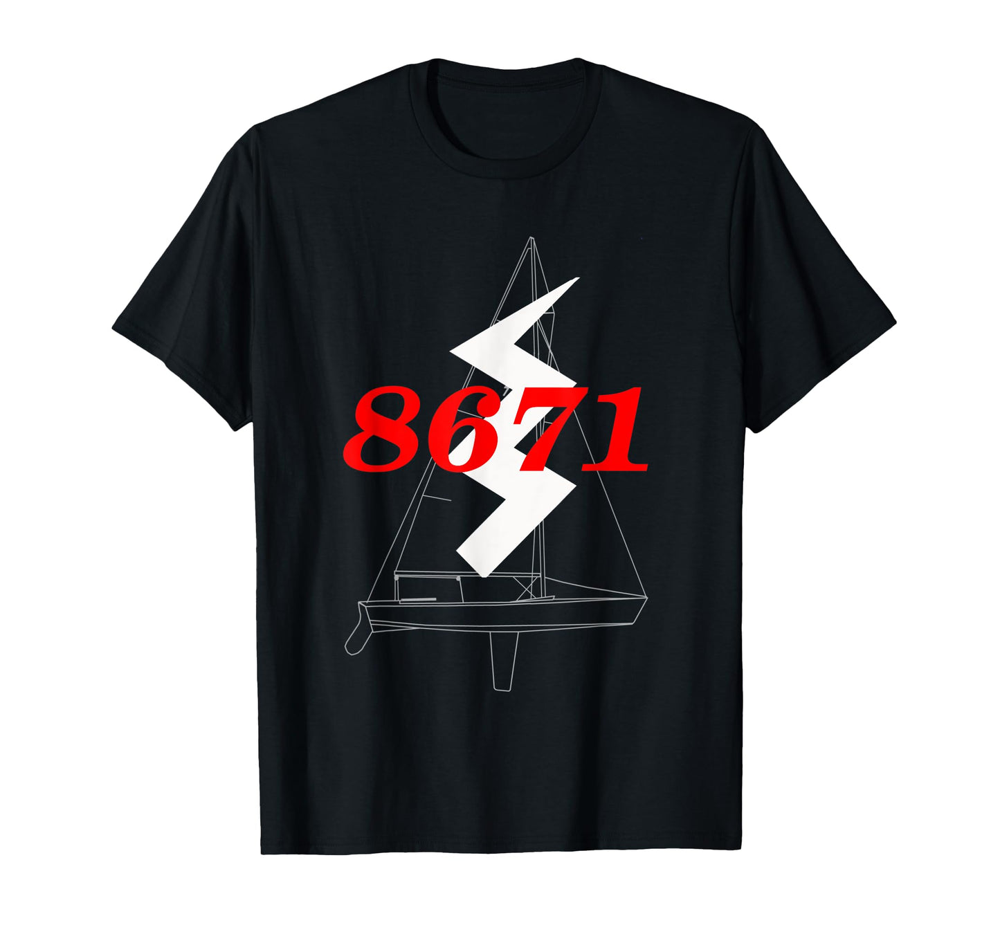 Classic Woody Lightning Sailboat #8671 T-Shirt
