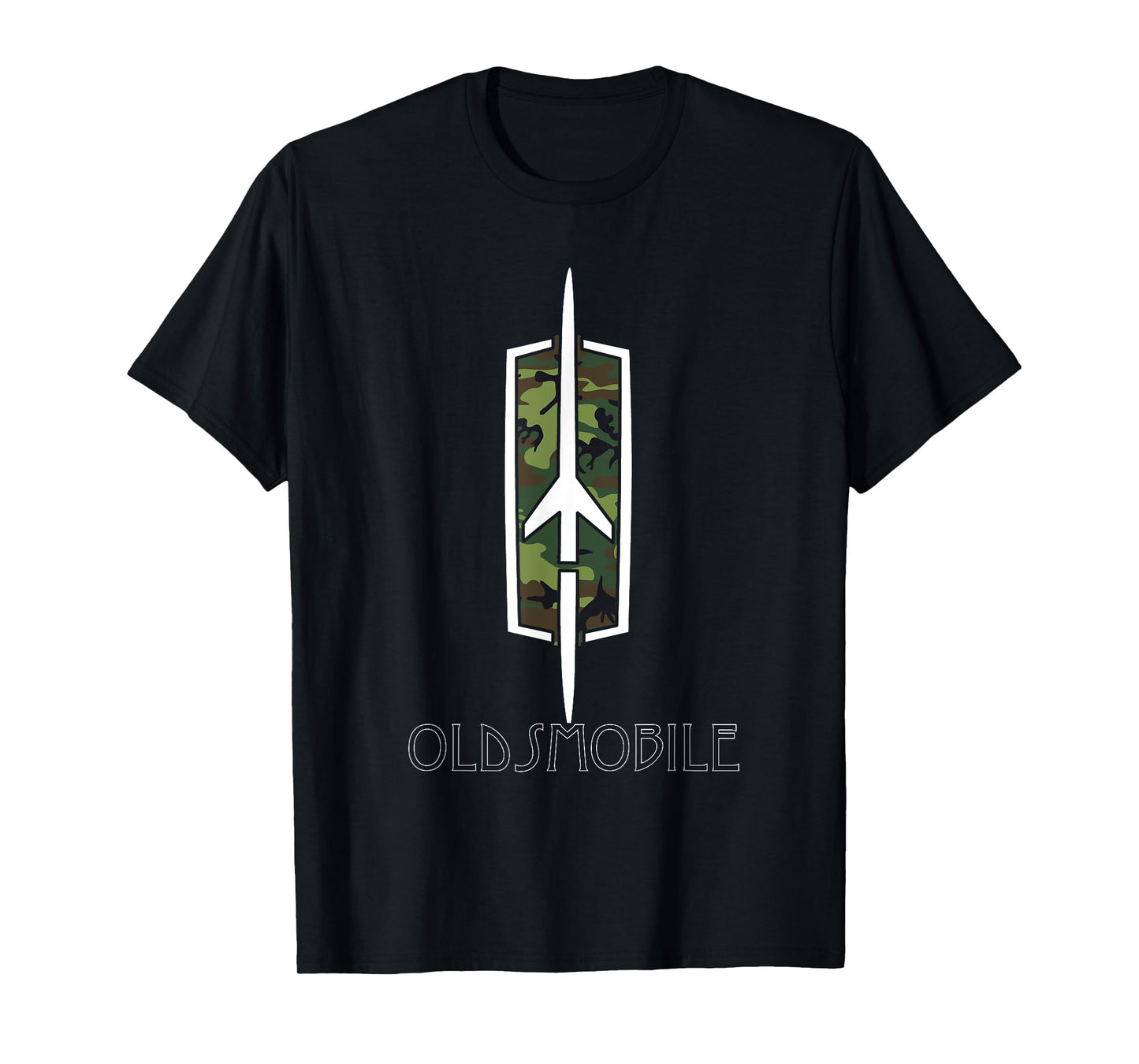 Oldtimer Show Vintage Oldsmobile Camouflage Rockets Logo T-Shirt