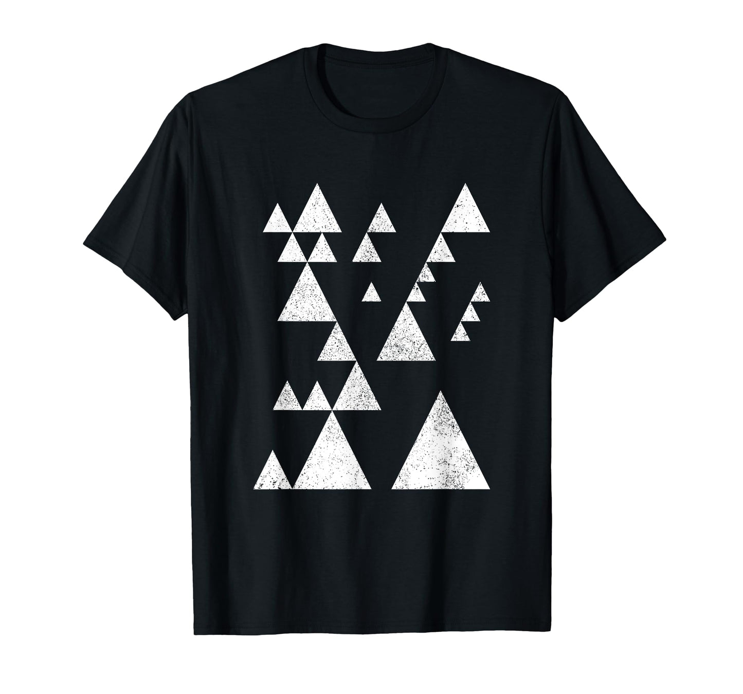 Geometric Triangles Shapes Geometry Abstract Art Distressed T-Shirt