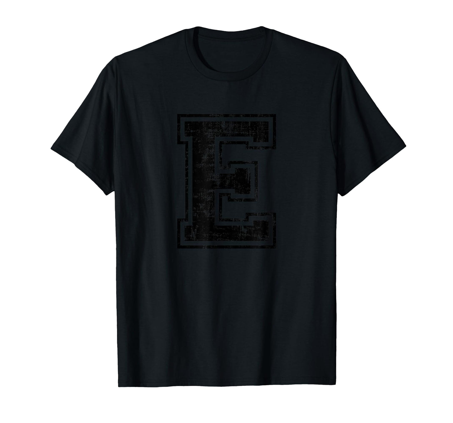 Letter E Uppercase Alphabet Initial School College Varsity T-Shirt