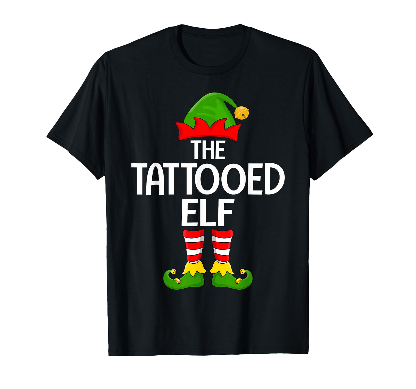 Tattooed Elf Xmas Matching Family Elf Squad Christmas T-Shirt