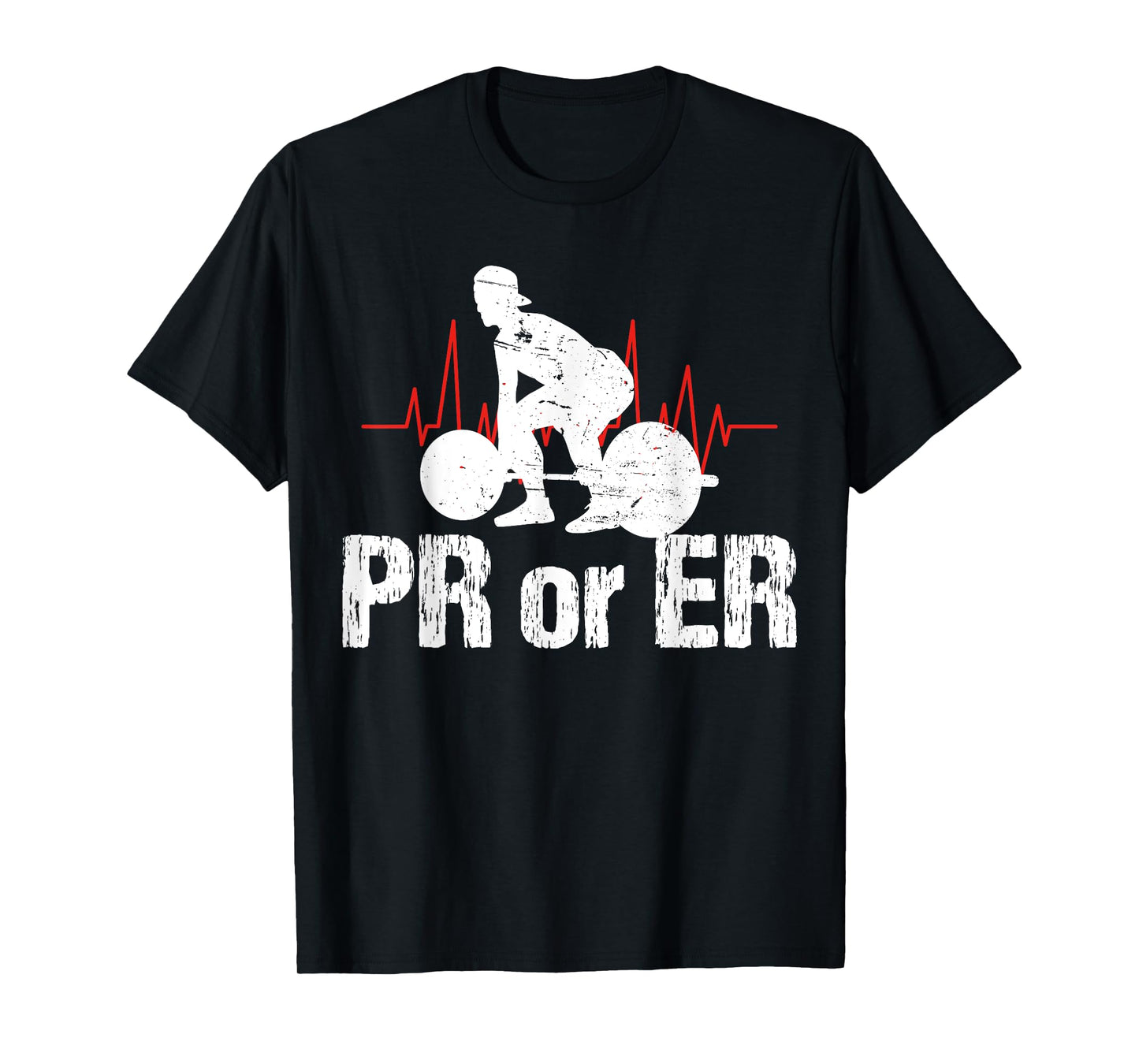 PR Or ER Funny Weightlifting Bodybuilding Apparel Vintage T-Shirt