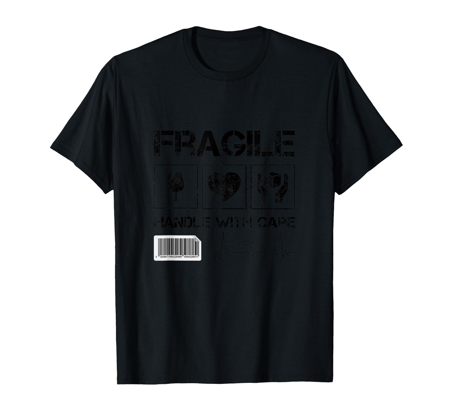 Fragile handle with care graphic tees and cool designs fun T-Shirt