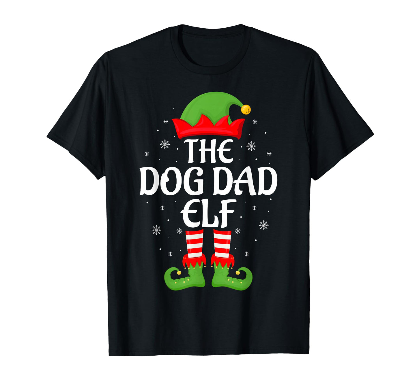 Dog Dad Elf Xmas Family Matching Elf Squad Christmas T-Shirt