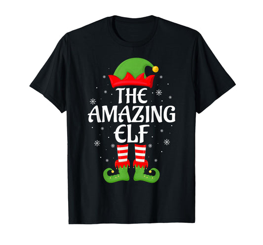 Amazing Elf Xmas Family Matching Elf Squad Christmas T-Shirt