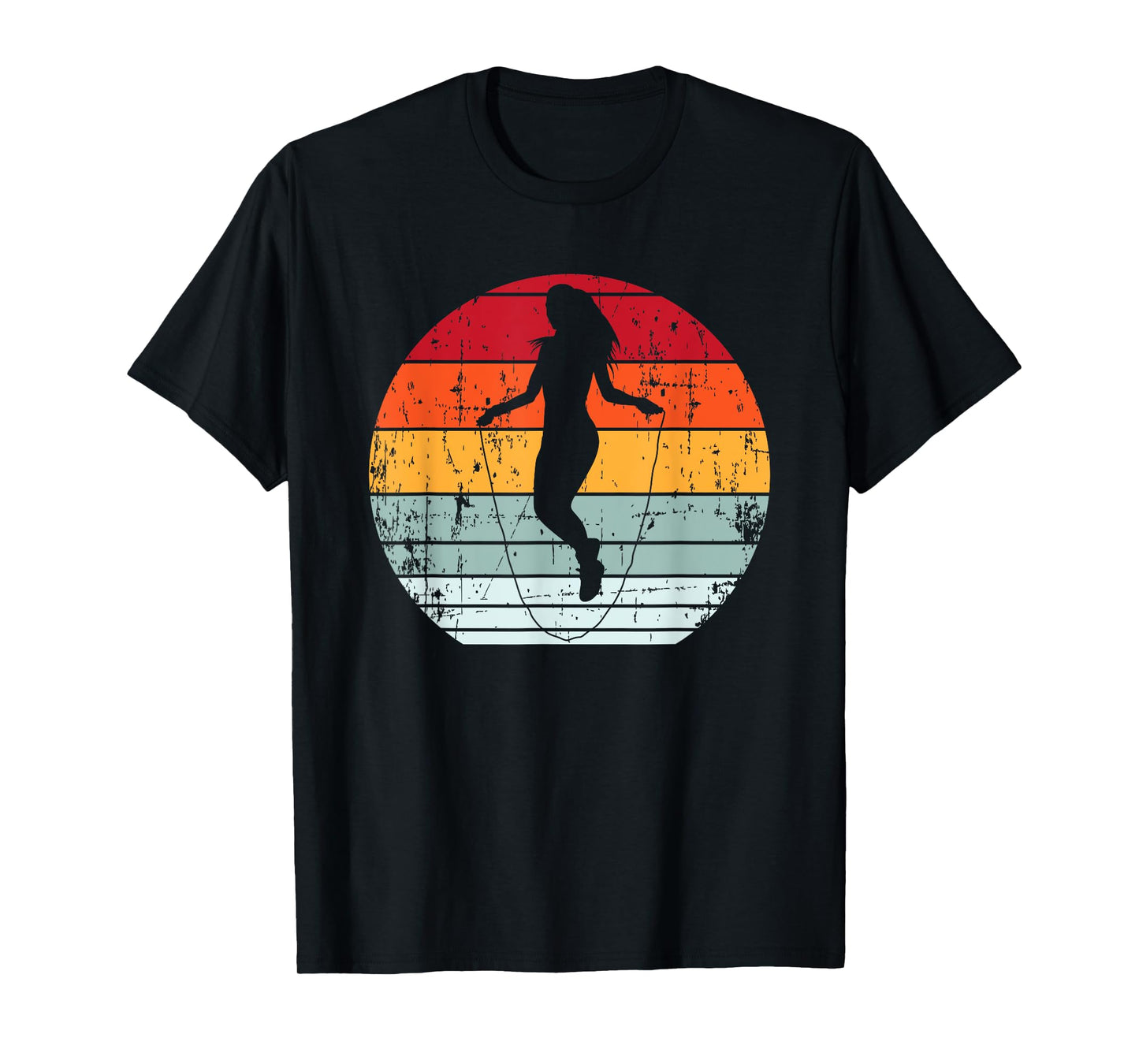 Vintage Jump Rope Skipping Funny Fitness Gift For Men Women T-Shirt