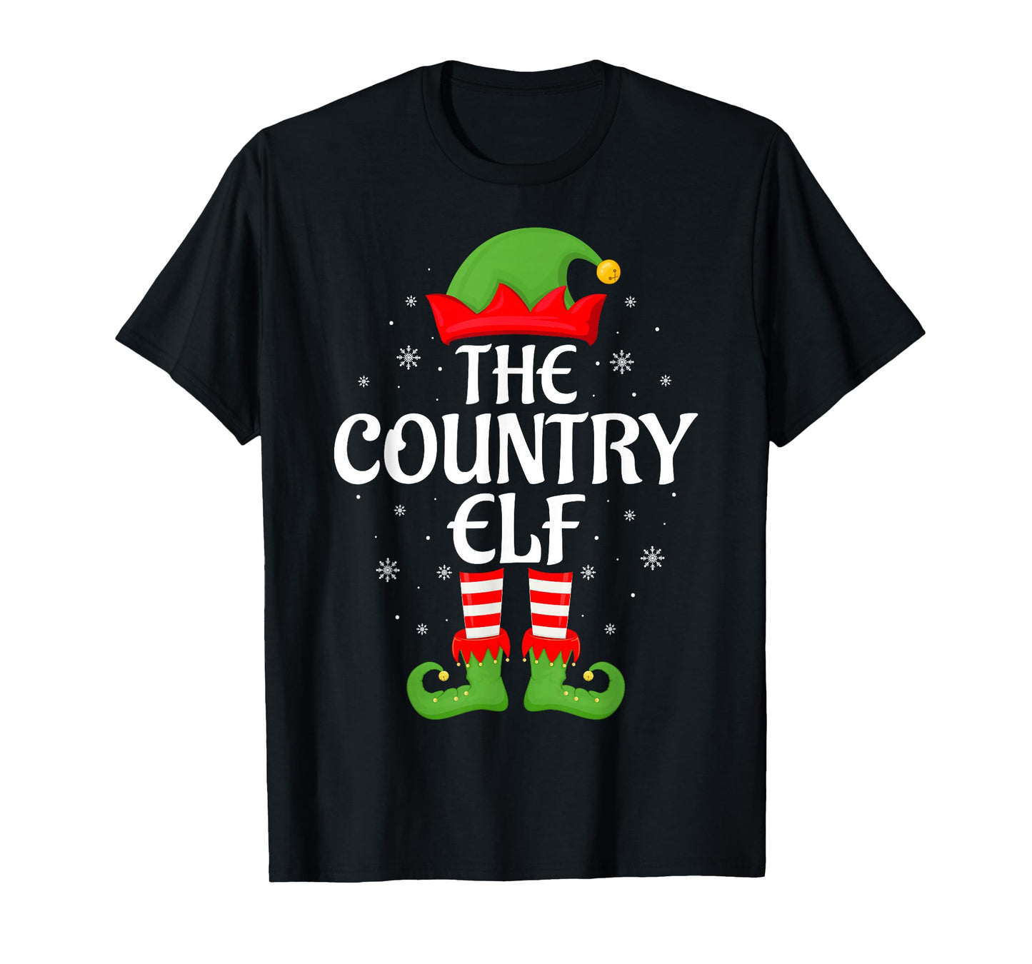Country Elf Xmas Family Matching Elf Squad Christmas T-Shirt