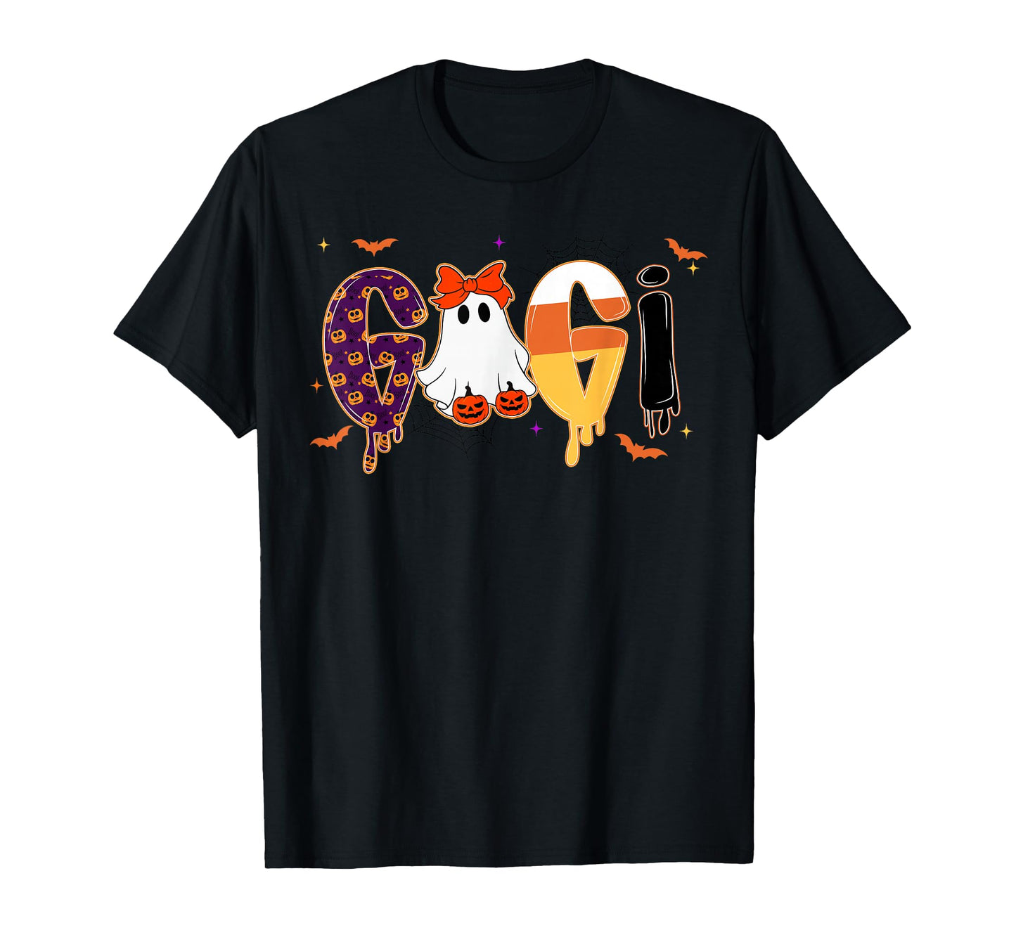 Preppy Halloween Candy Gigi, Funny Spooky Ghost Pumpkin Gigi T-Shirt
