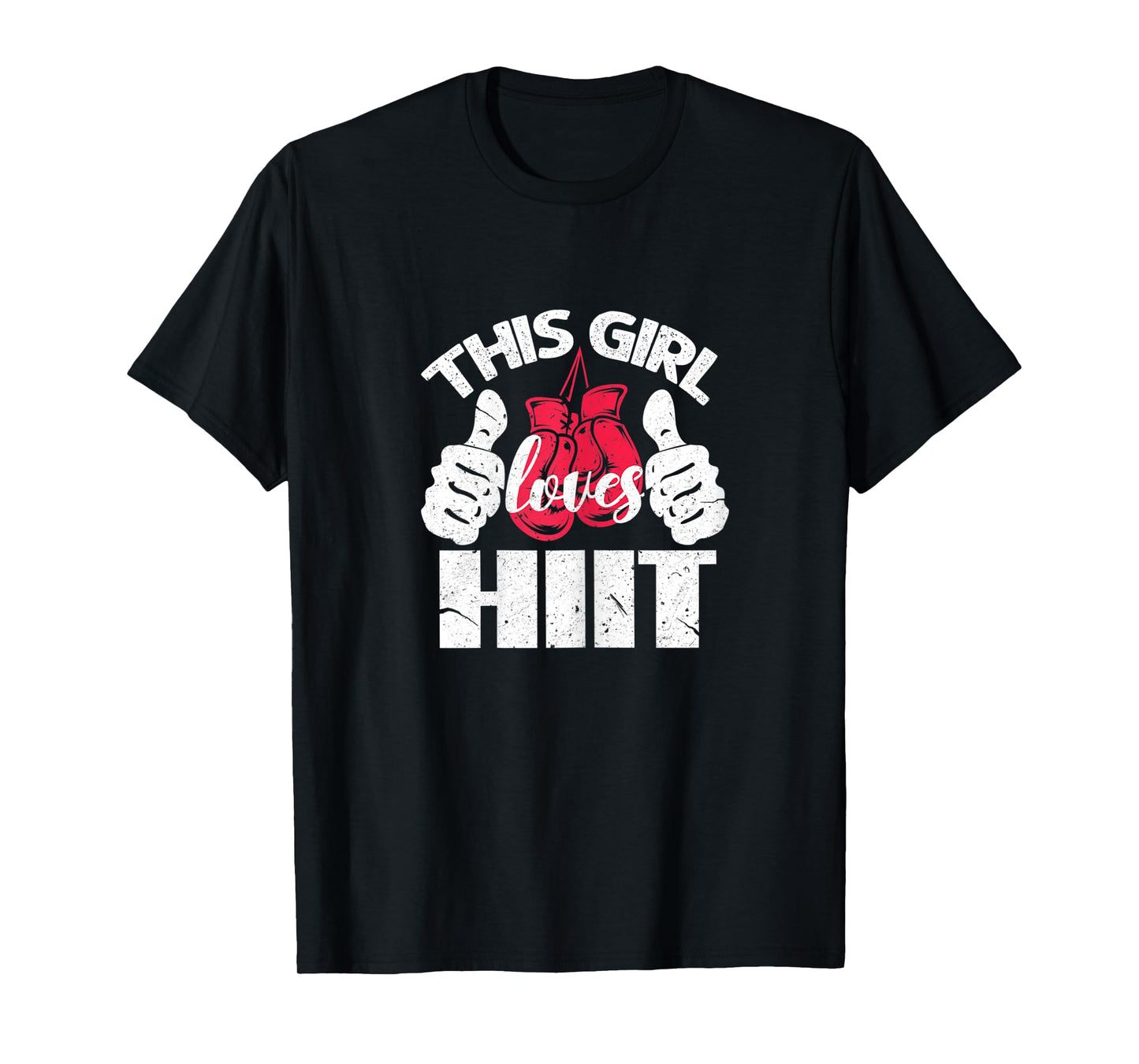 Womens This Girl Loves HIIT Gym Fitness Sport T-Shirt