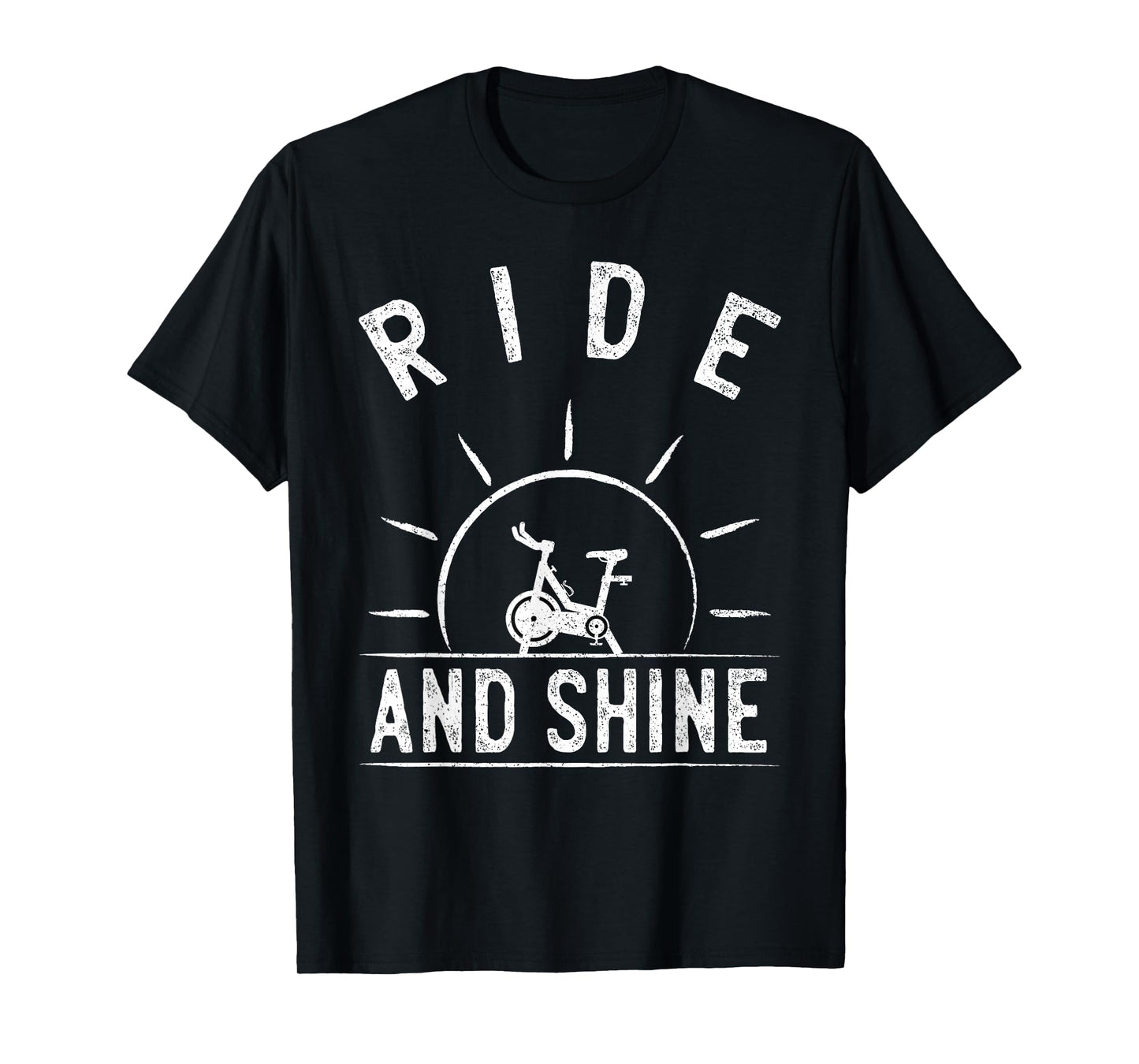 Ride and Shine Funny Indoor Spinning Spin Class Workout Gym T-Shirt