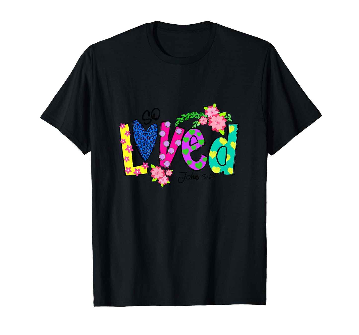 Loved Floral Polka Dots Easter Day Gift Christian Girl Boy T-Shirt