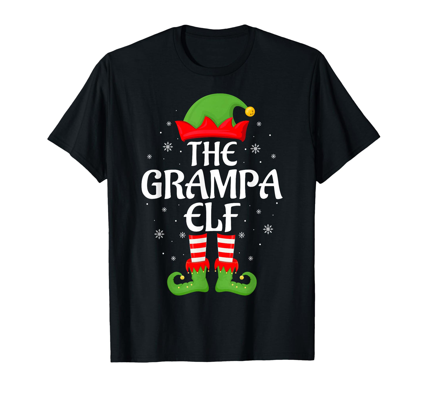 Grampa Elf Xmas Family Matching Elf Squad Christmas T-Shirt