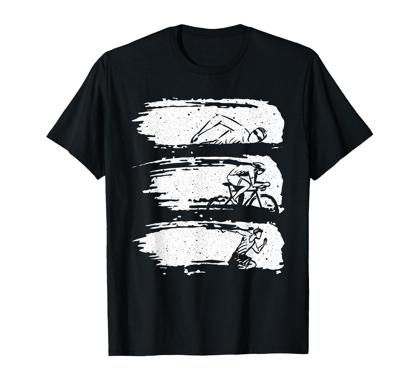 Funny Triathlon Swim Bike Run Design Men Women Triathletes T-Shirt