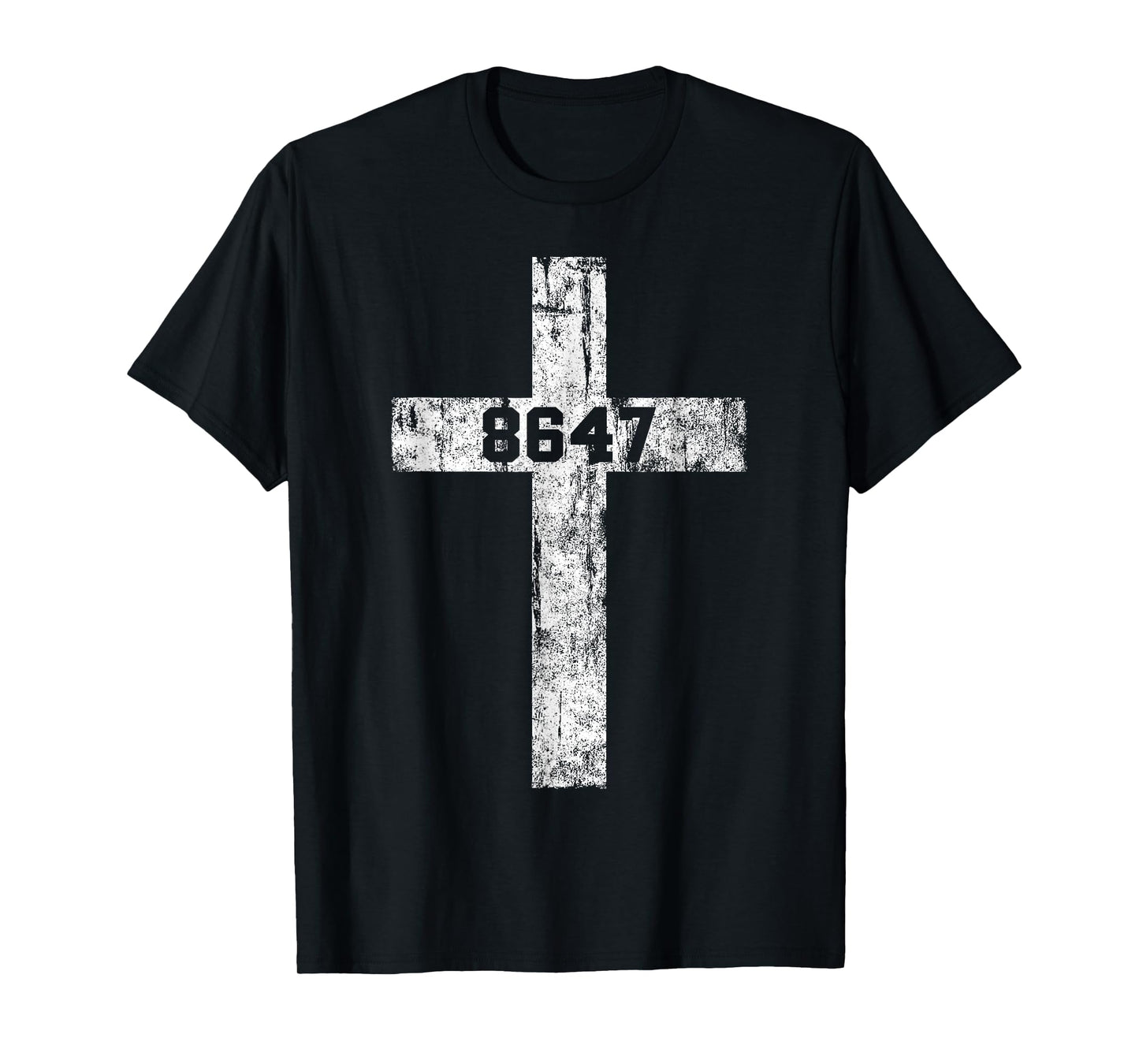 8647 Anti Trump Cross Christian Jesus 86 47 Retro Impeach 47 T-Shirt
