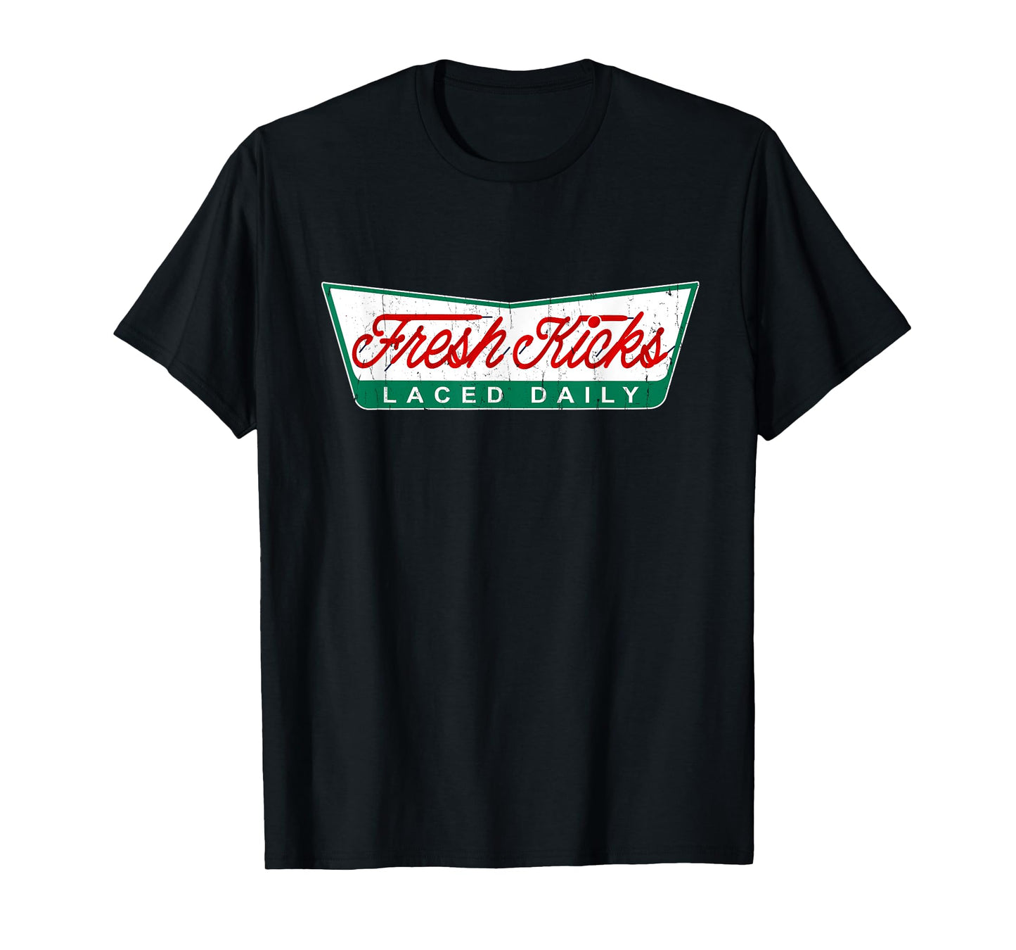 Sneaker Sauce Apparel Fresh Kicks Laced Daily Unisex-Adults Black Short Sleeve T-Shirt S
