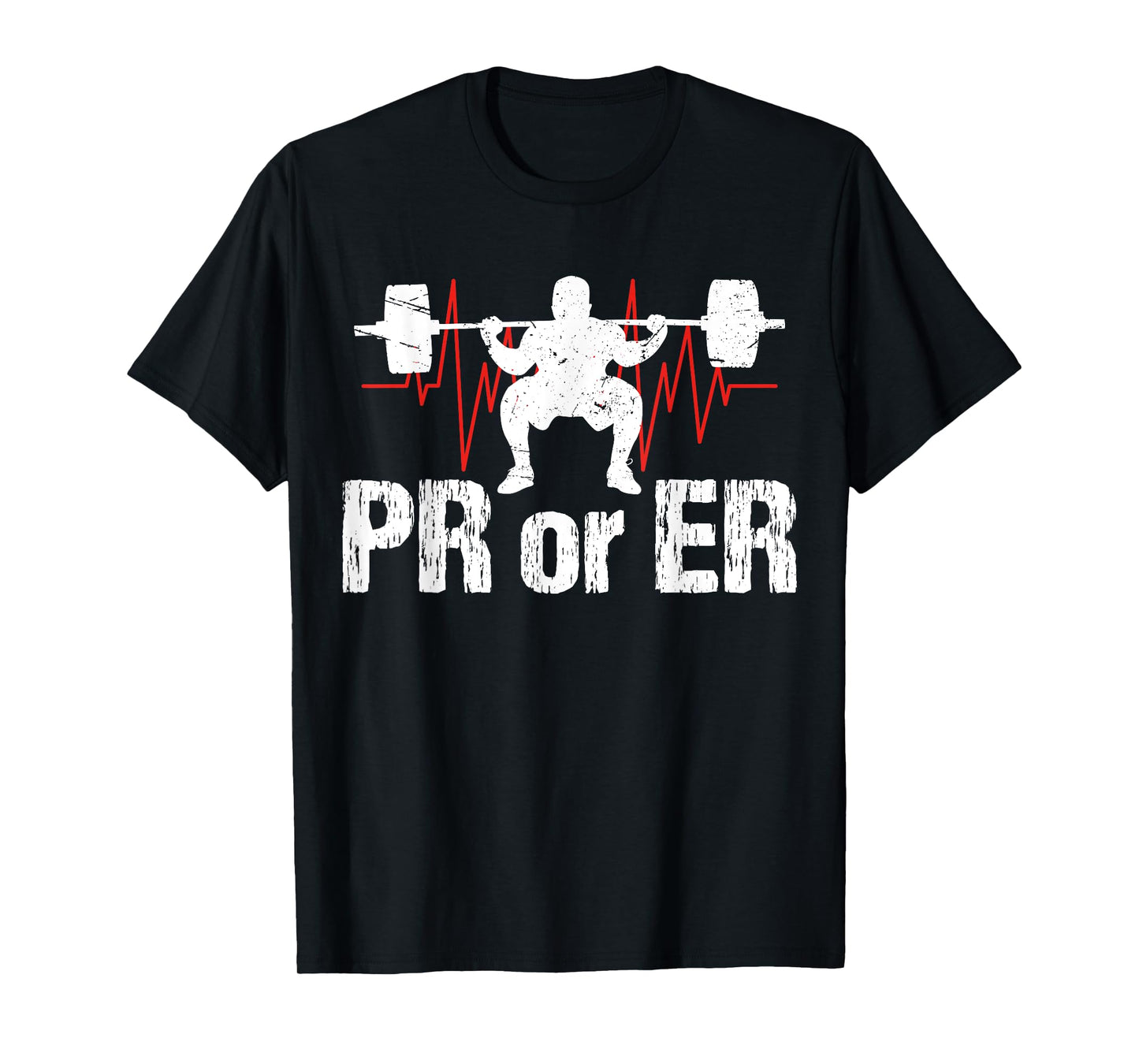 PR Or ER Funny Weightlifting Bodybuilding Apparel Vintage T-Shirt