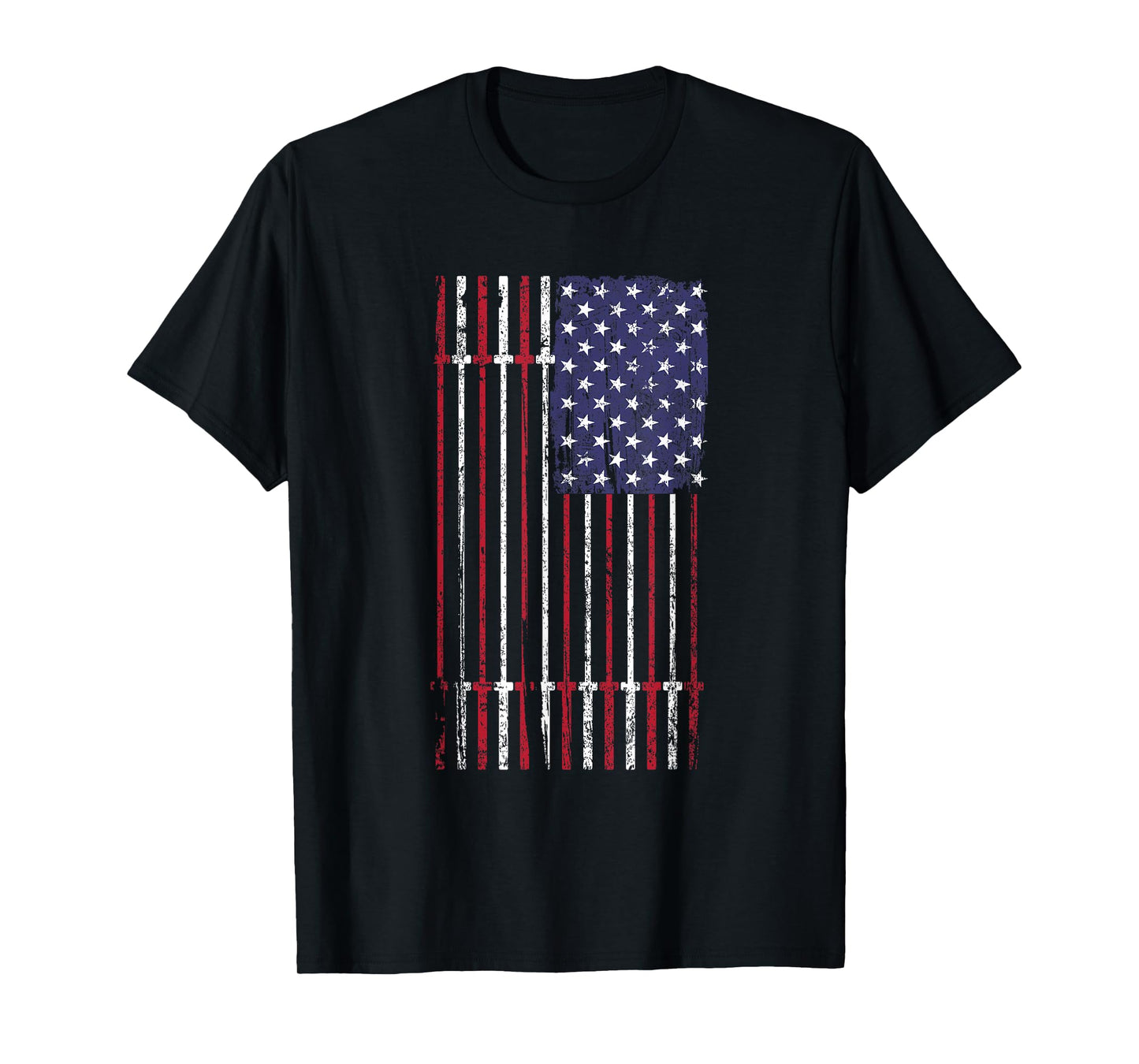 USA Flag Barbell T-Shirt for Women Men