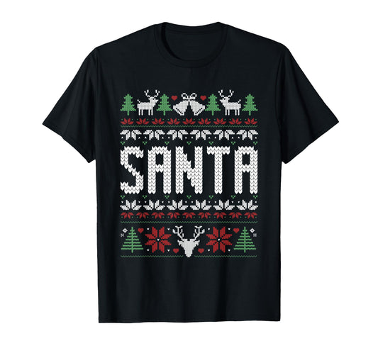 Santa I'm So Good Santa Came Twice Matching Couple Ugly Xmas T-Shirt