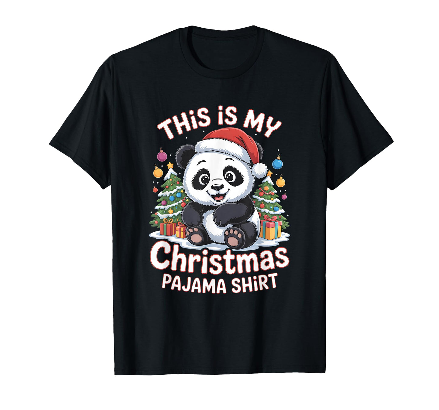 Panda This is My Christmas Pajama T-Shirt