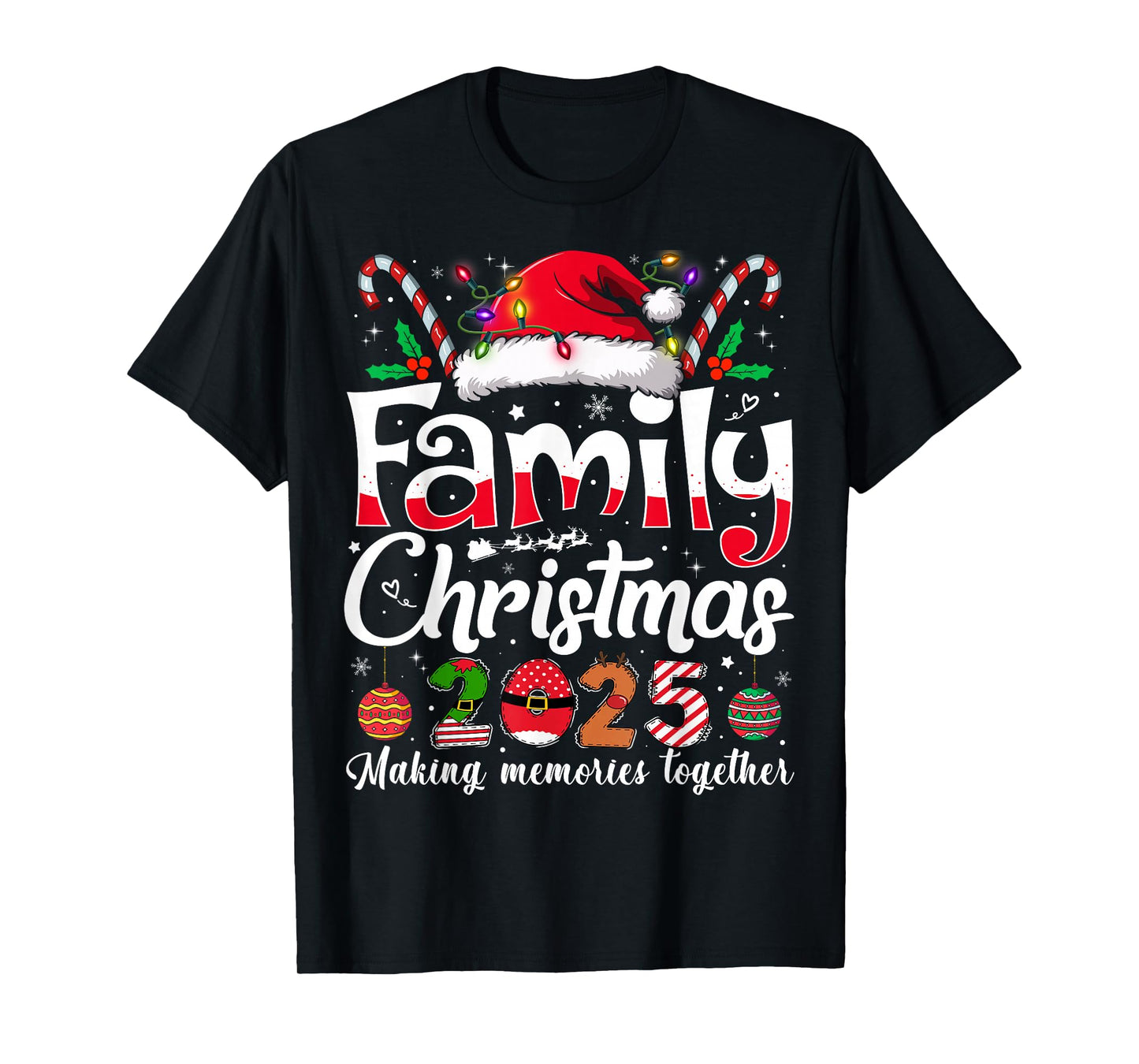 Family Christmas 2025 Matching Outfit Xmas Squad Santa T-Shirt