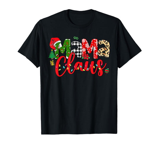 Mama Claus Christmas Pajama Santa Claus Family Matching T-Shirt