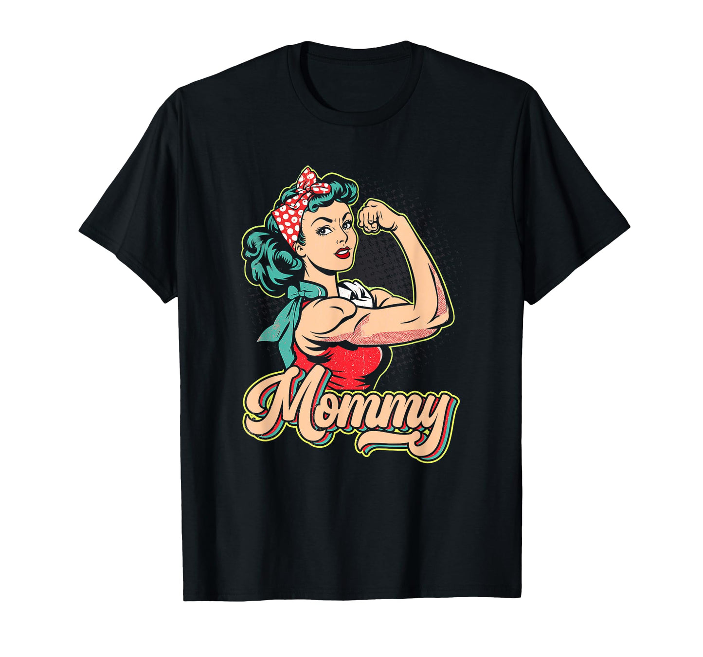 Mommy Muscle Retro Weightlifting And Bodybuilding Gym Mom T-Shirt