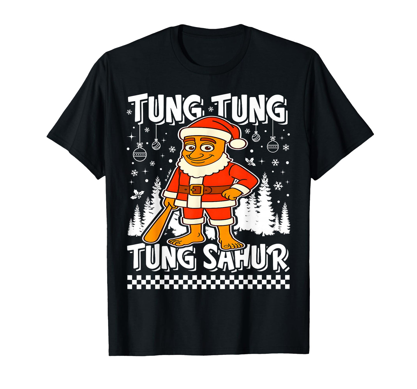 Tung Tung Tung Sahur Santa Claus Italian Brainrot Christmas T-Shirt