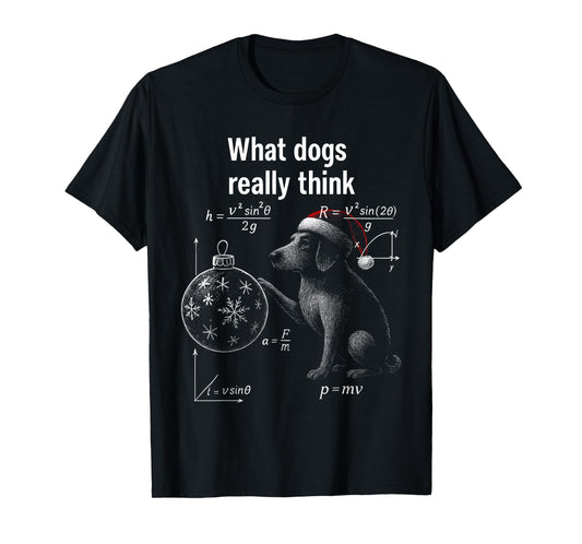 Funny Tennessee Dog Physics Science Humor Christmas T-Shirt