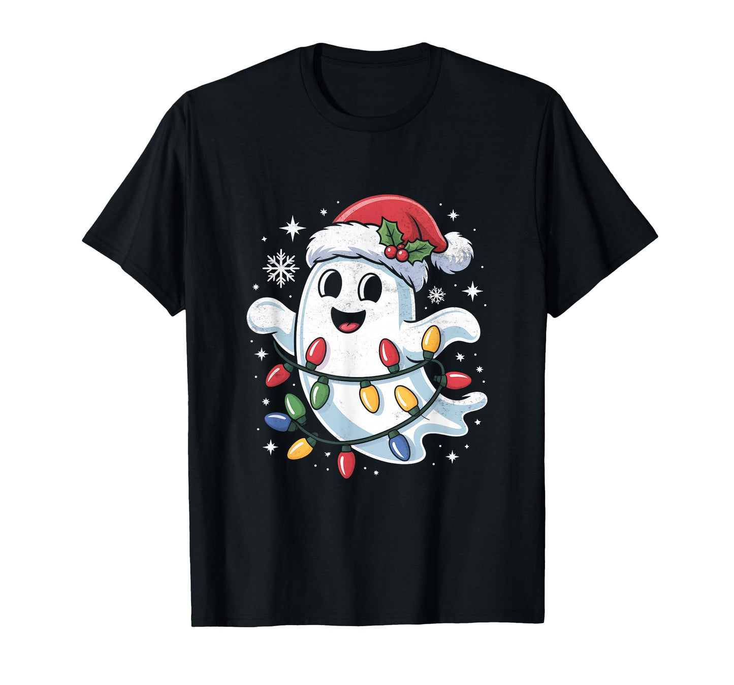 Ghost Christmas Spooky Santa T-Shirt