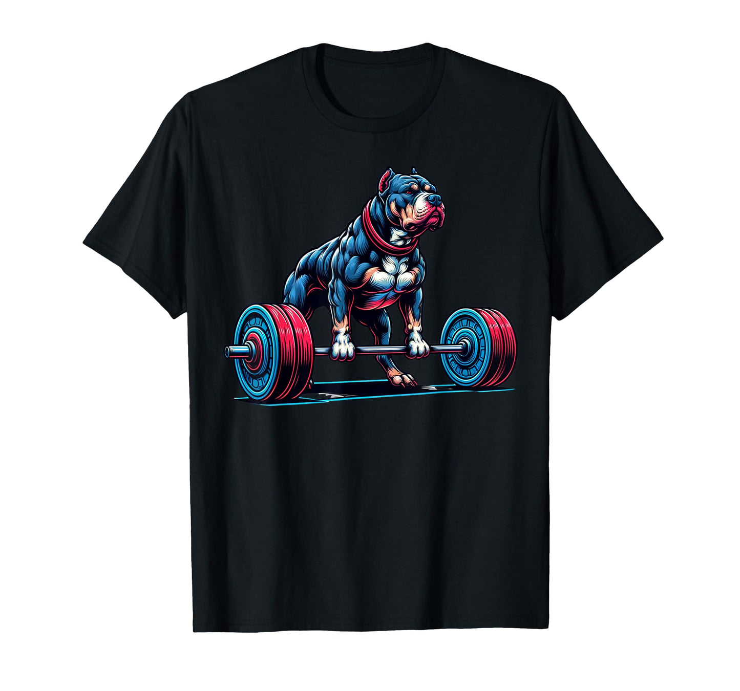Pitbull Deadlifting Shirt, Pit Bull Gym Workout Deadlift Gym T-Shirt