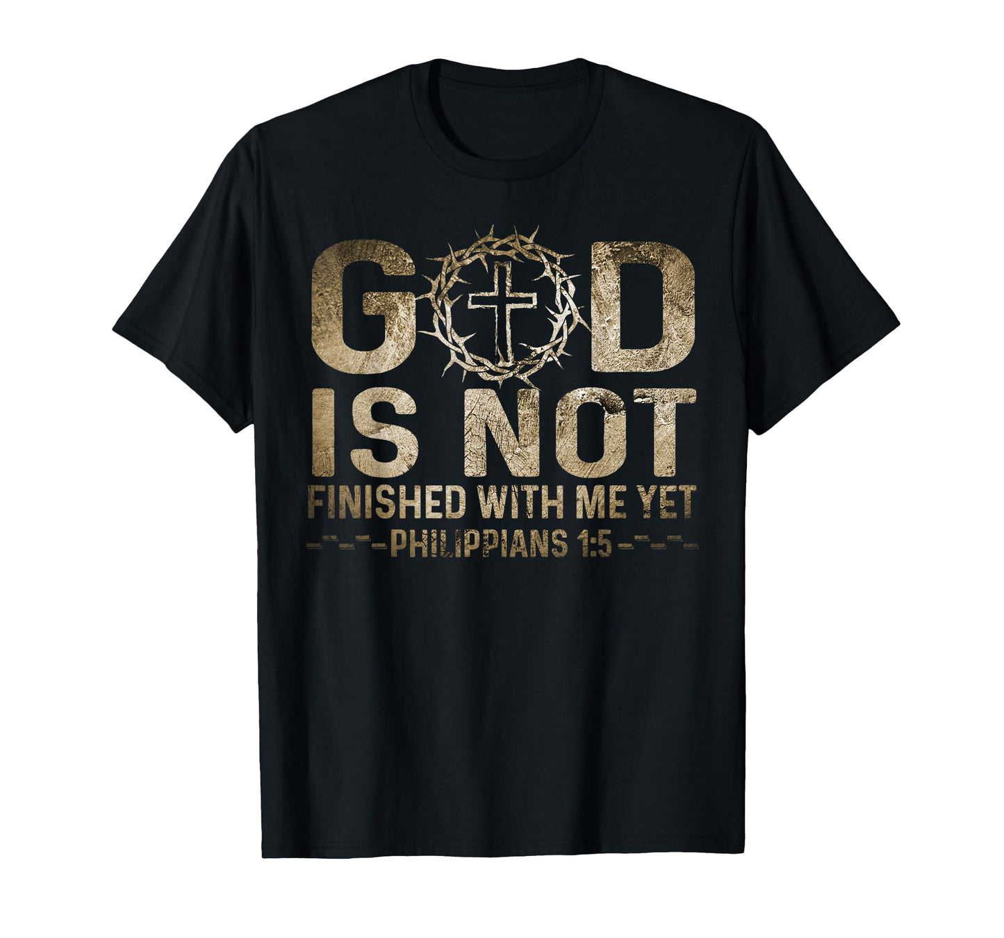 Retro God Is Not Finished With Me Yet Christian Religious T-Shirt
