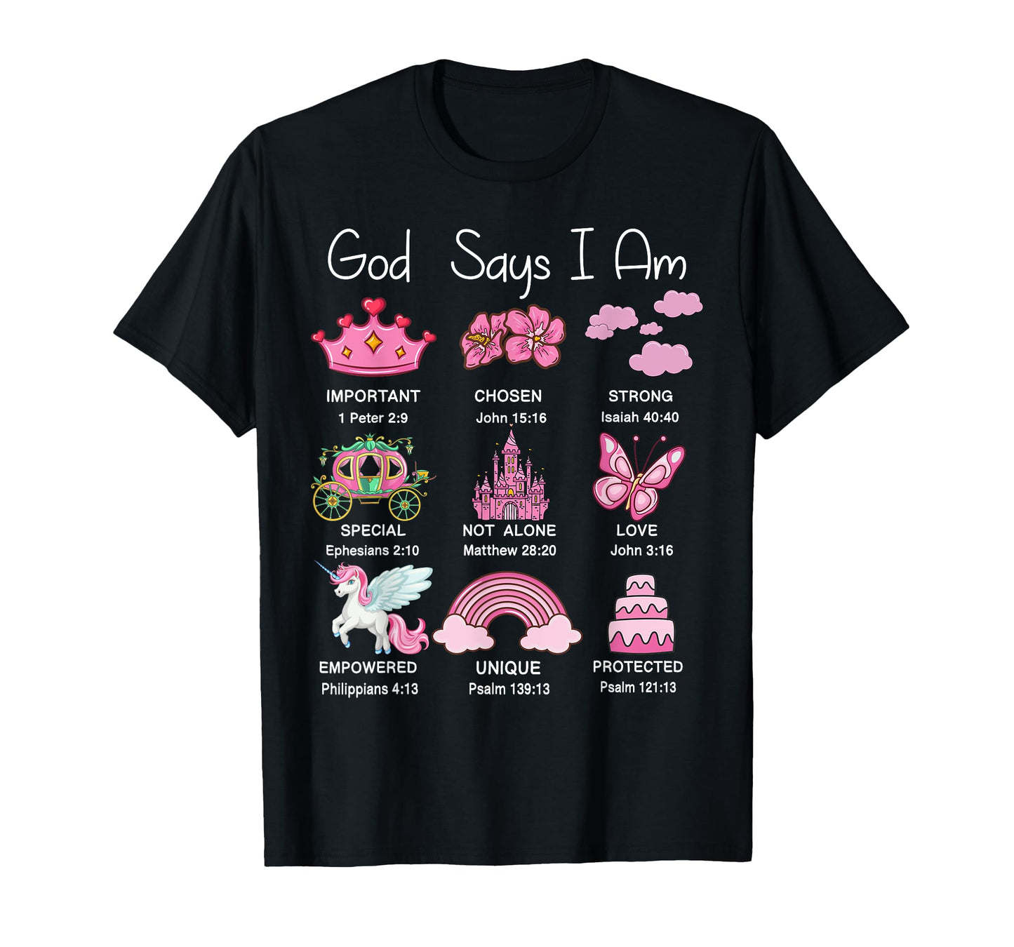 Christian God Say I Am Princess Jesus Kids Teen Girl Toddler T-Shirt