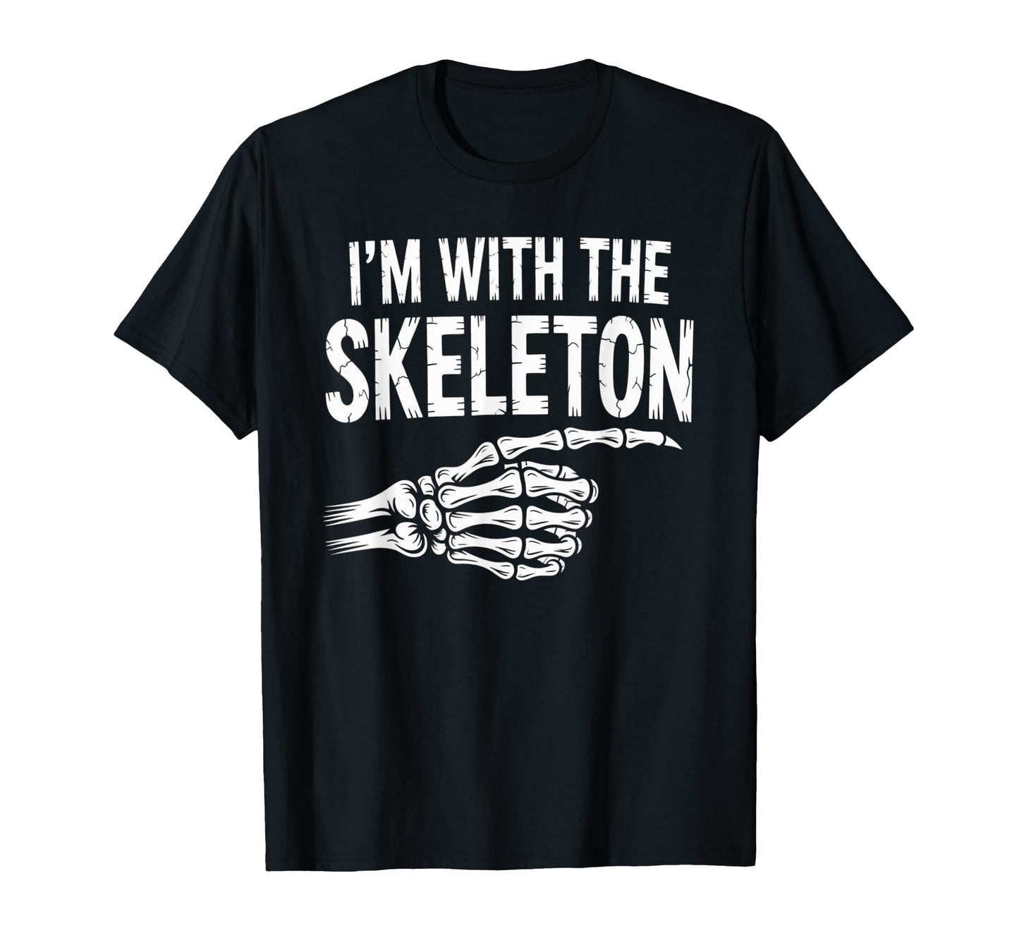 I'm with Skeleton Halloween Costume Couples Matching Gifts T-Shirt
