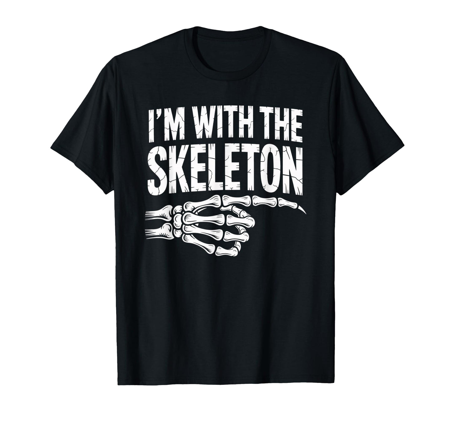 I'm with Skeleton Halloween Costume Couples Matching Gifts T-Shirt