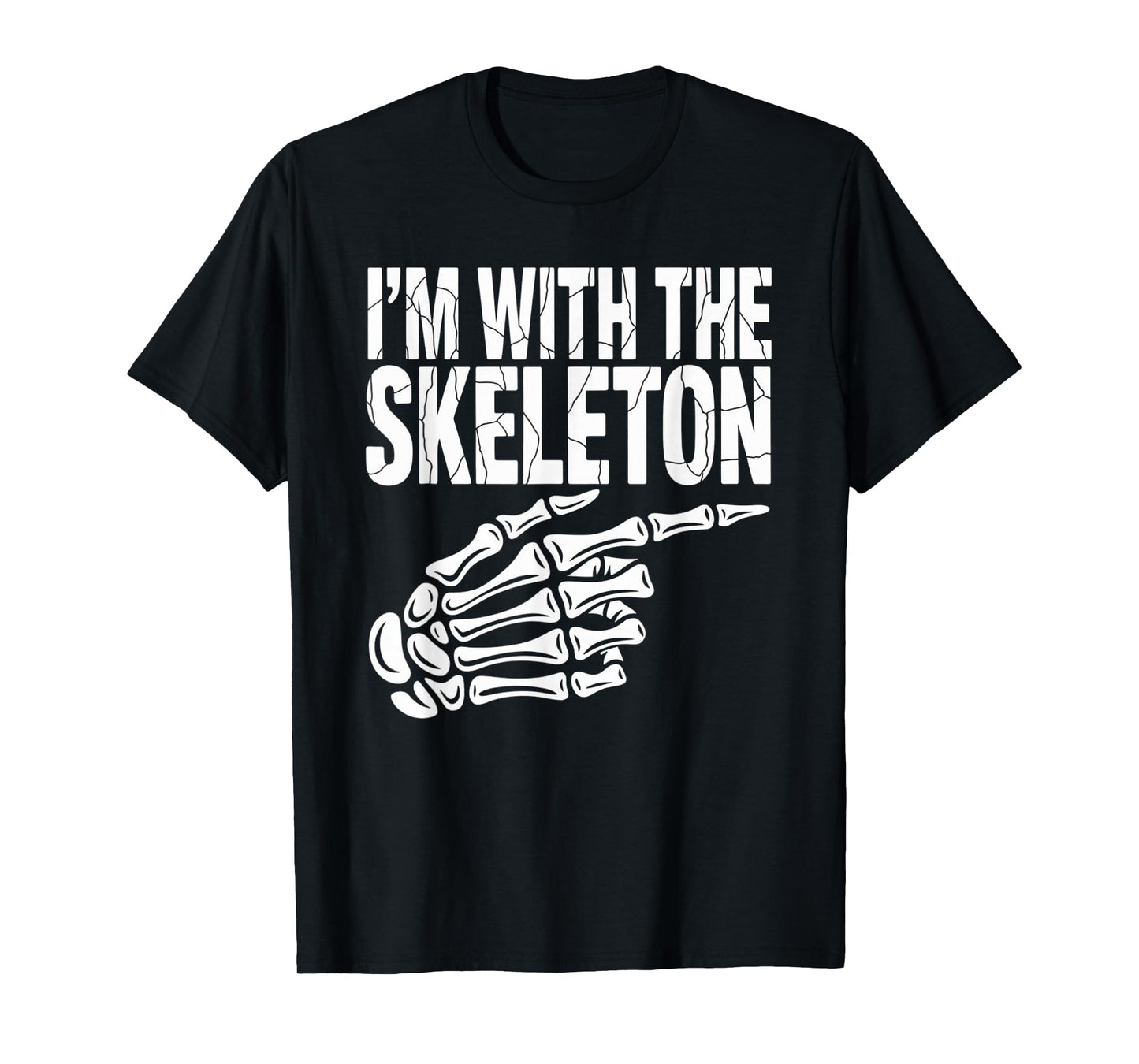 I'm with Skeleton Halloween Costume Couples Matching Gifts T-Shirt