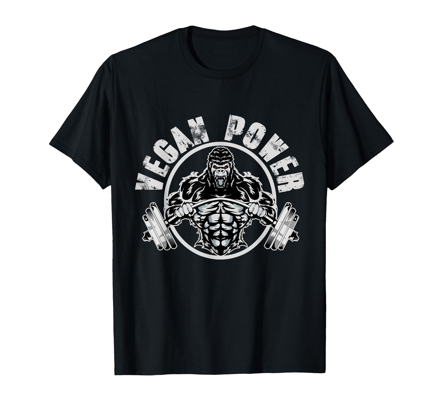 Vegan Power - Vegan Muscle Gorilla Bodybuilder Workout T-Shirt
