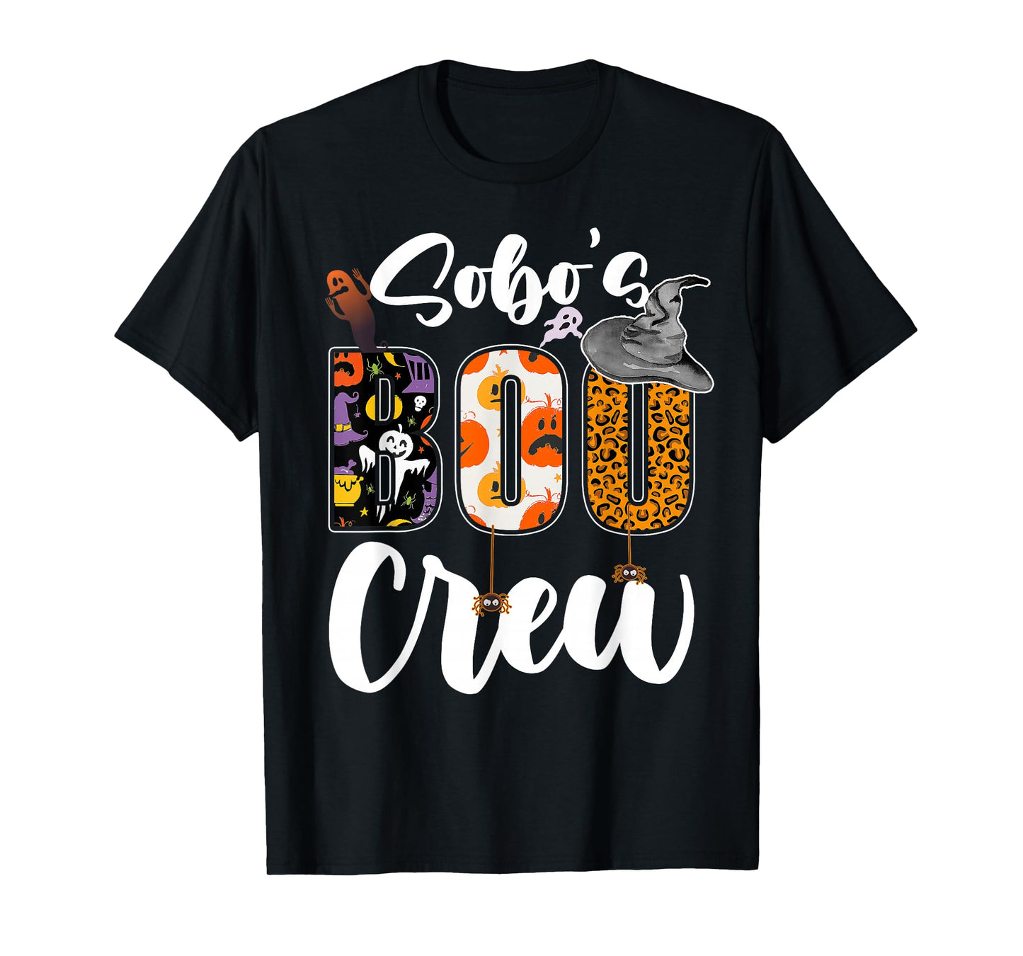 Sobo's Boo Crew Halloween Grandma Grandkids Matching T-Shirt