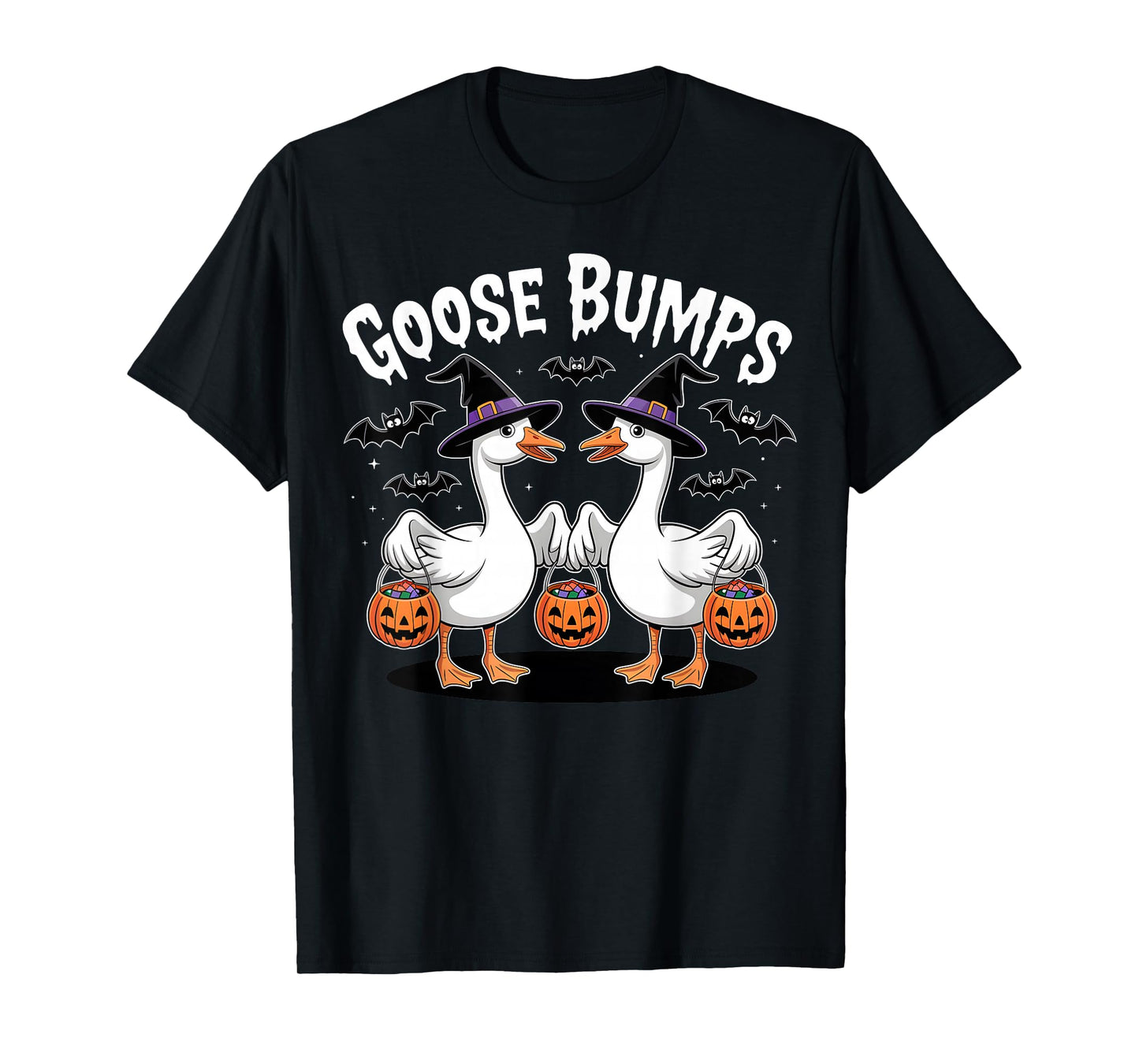 Goose Bumps Witch Goose Funny Halloween Candy Look T-Shirt