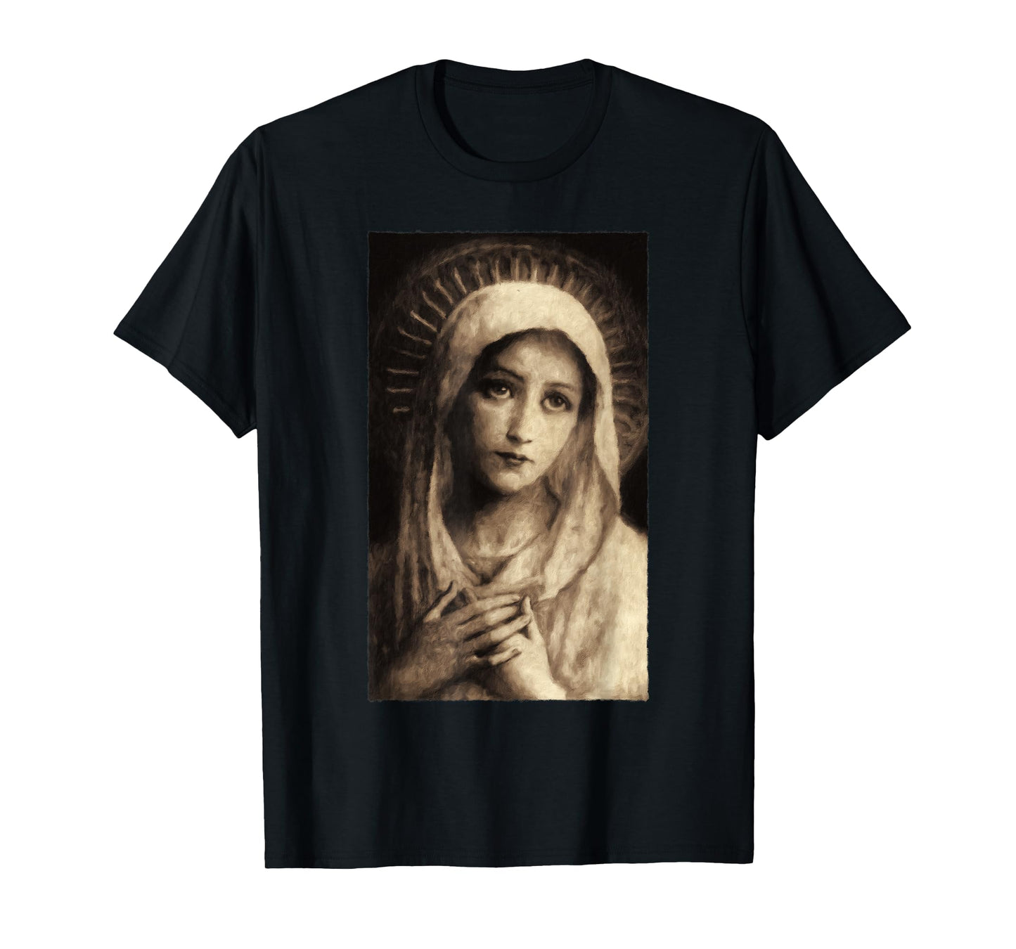 Virgin Mary Maria Catholic Painting T-Shirt