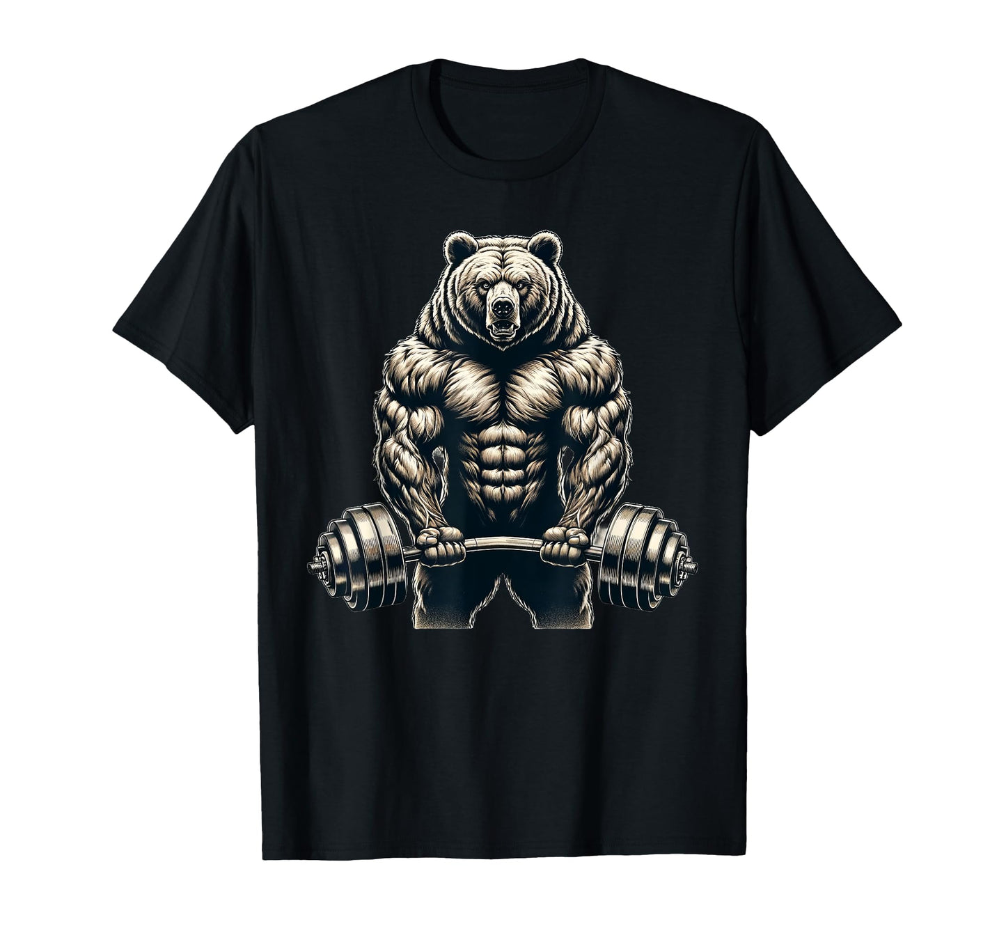 Bear Powerlifting Weightlifting Gym Workout T-Shirt