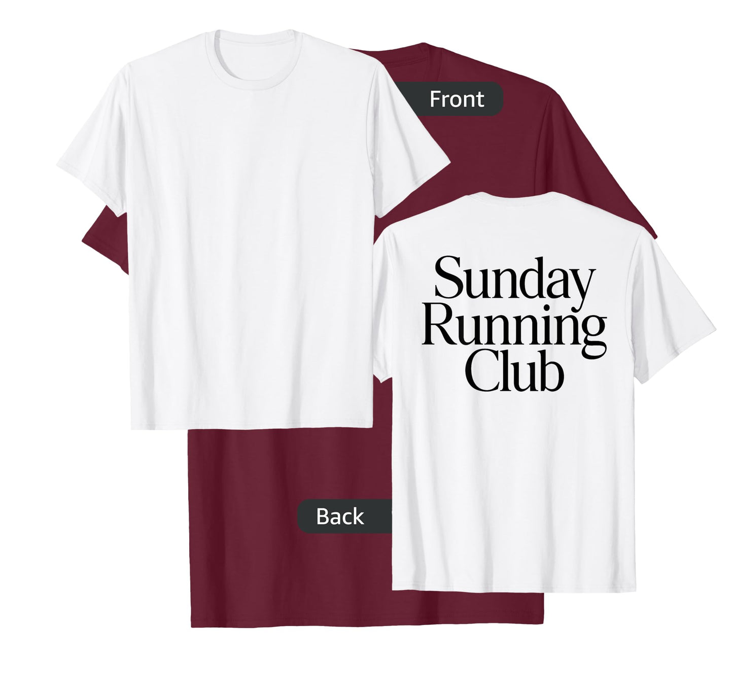 SUNDAY RUNNING CLUB X Jogger Jogging Runner Fitness Gym BACK T-Shirt