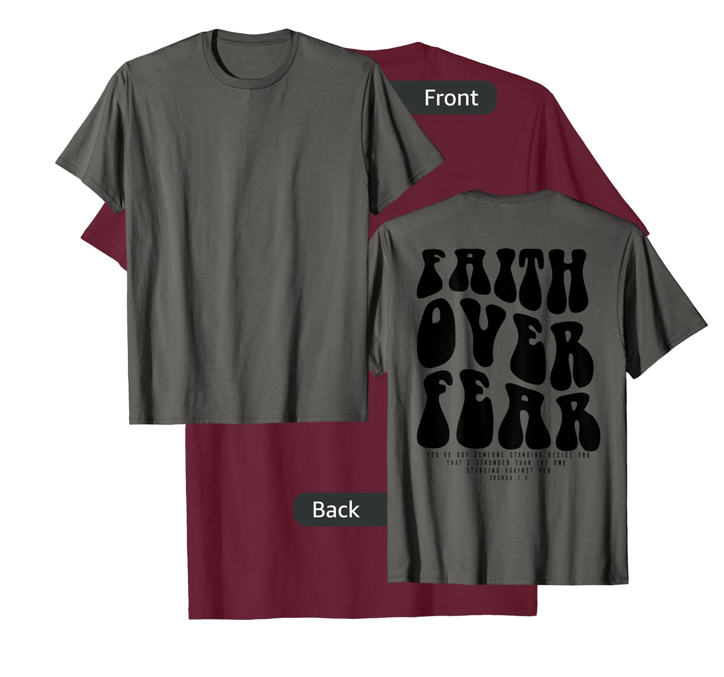 Faith Over Fear Bible Verse Aesthetic Christian T-Shirt