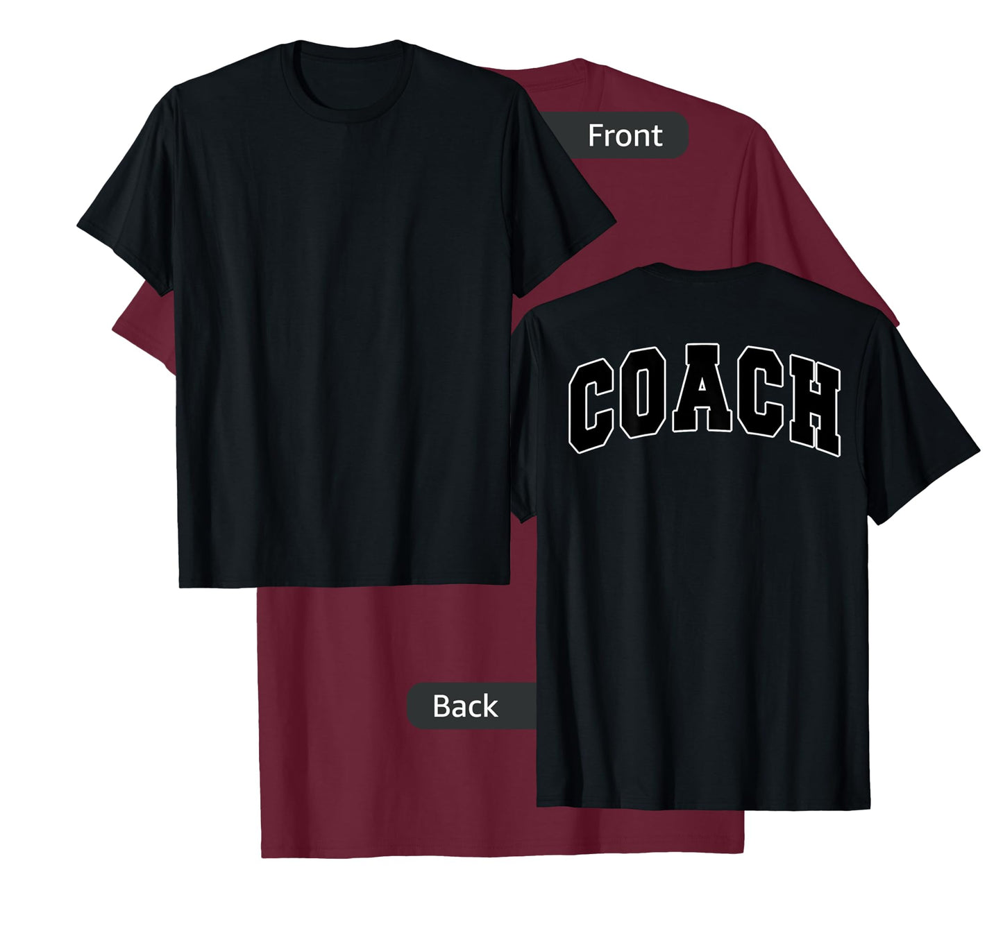 Coach Sports Trainer Vintage Varsity Team Black on the back T-Shirt