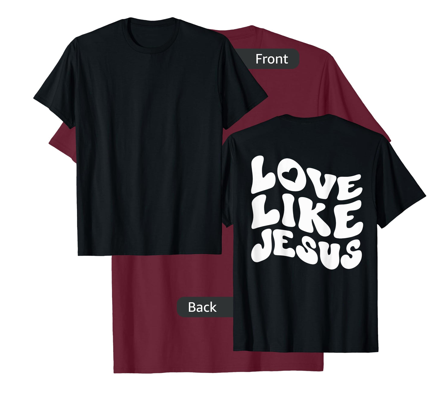 Catholic Christian Clothing Love Like Jesus Preppy Groovy T-Shirt
