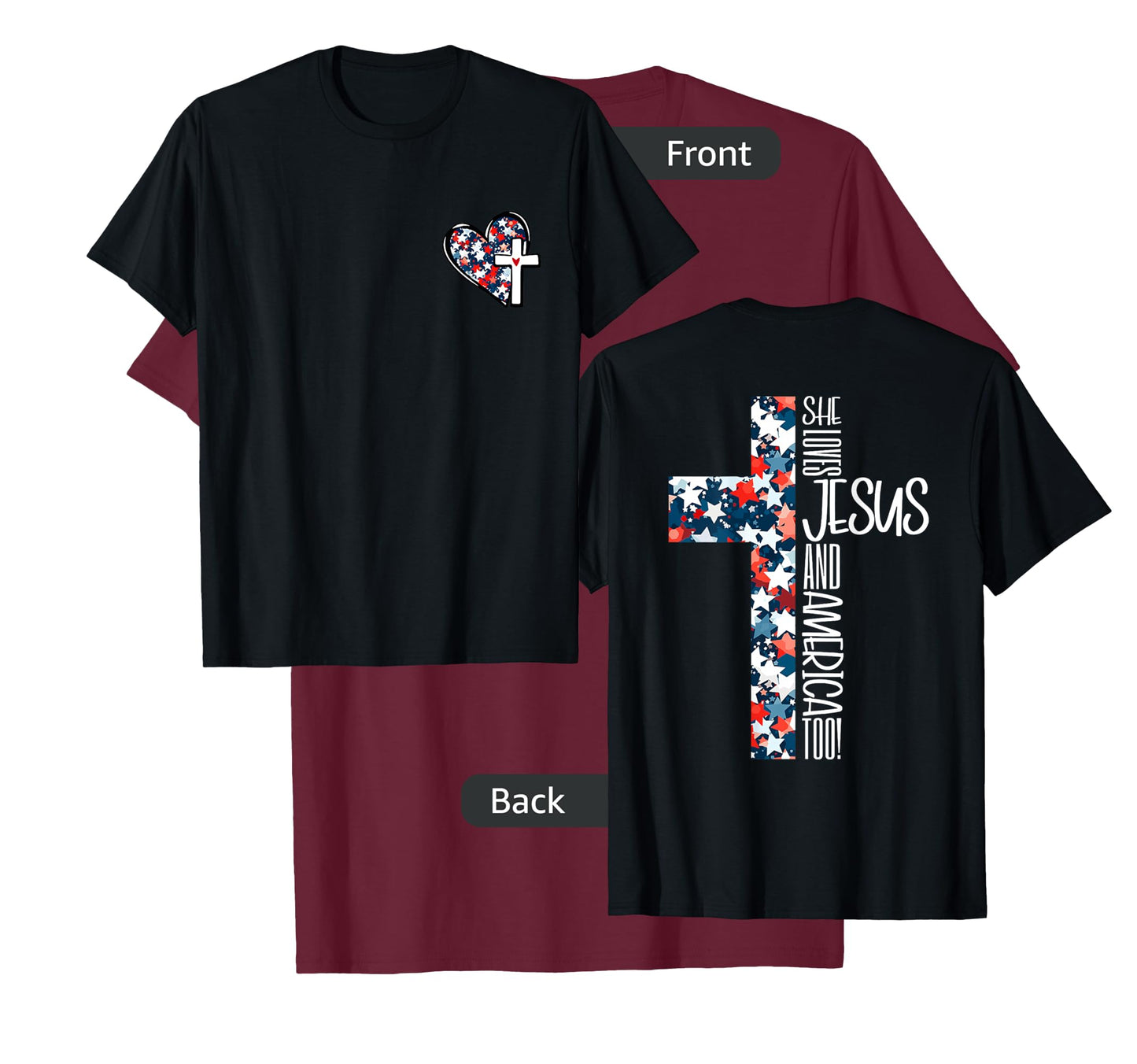 she loves jesus and america too T-Shirt