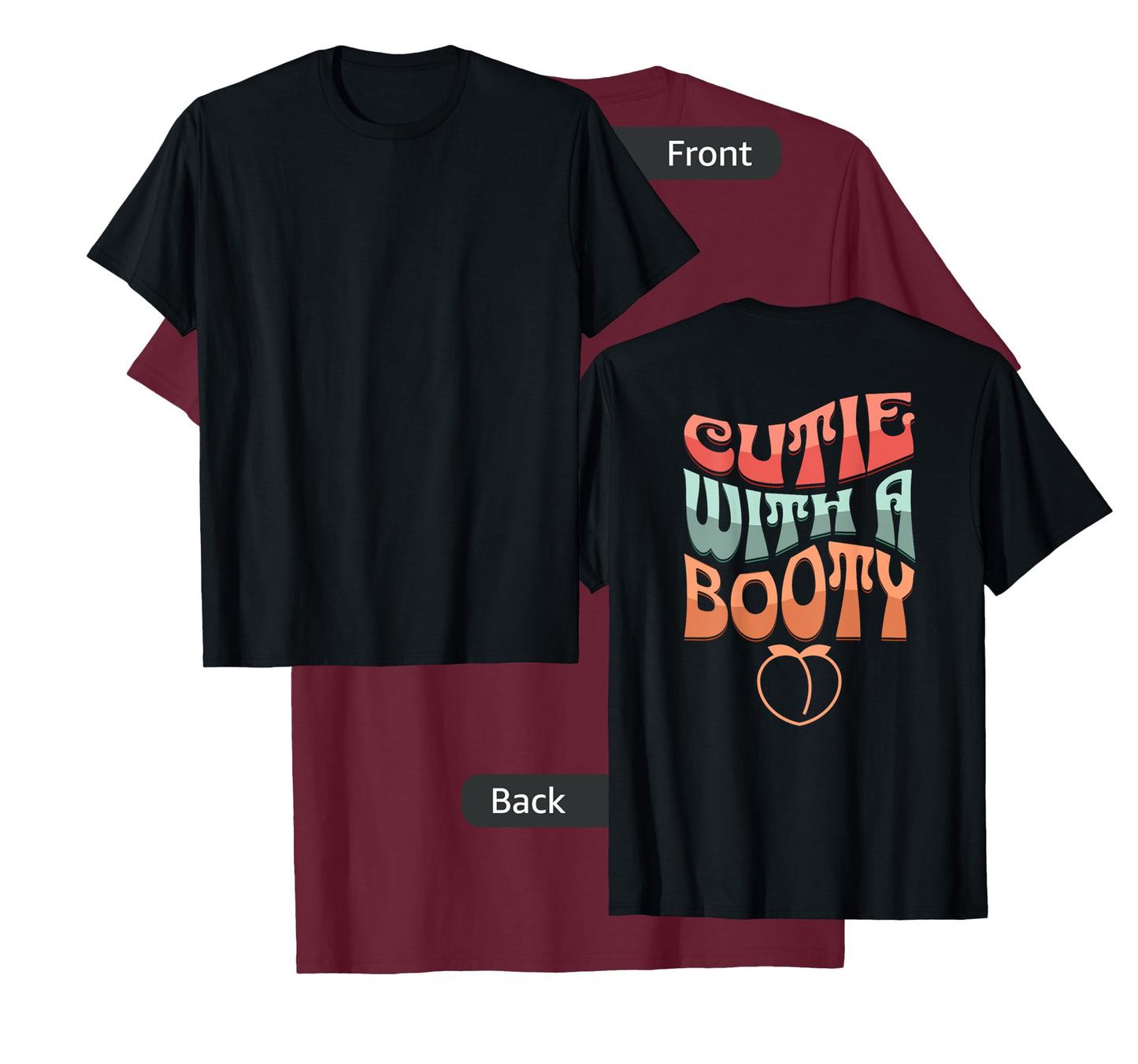 Cutie With A Booty, Gym Pump Cover, Oversized Workout, Peach T-Shirt