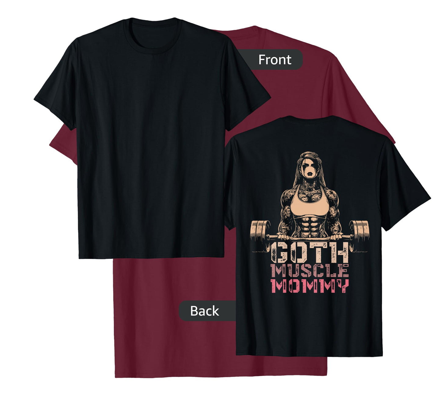 Goth Muscle Mommy Pump Cover Gym Weightlifting T-Shirt