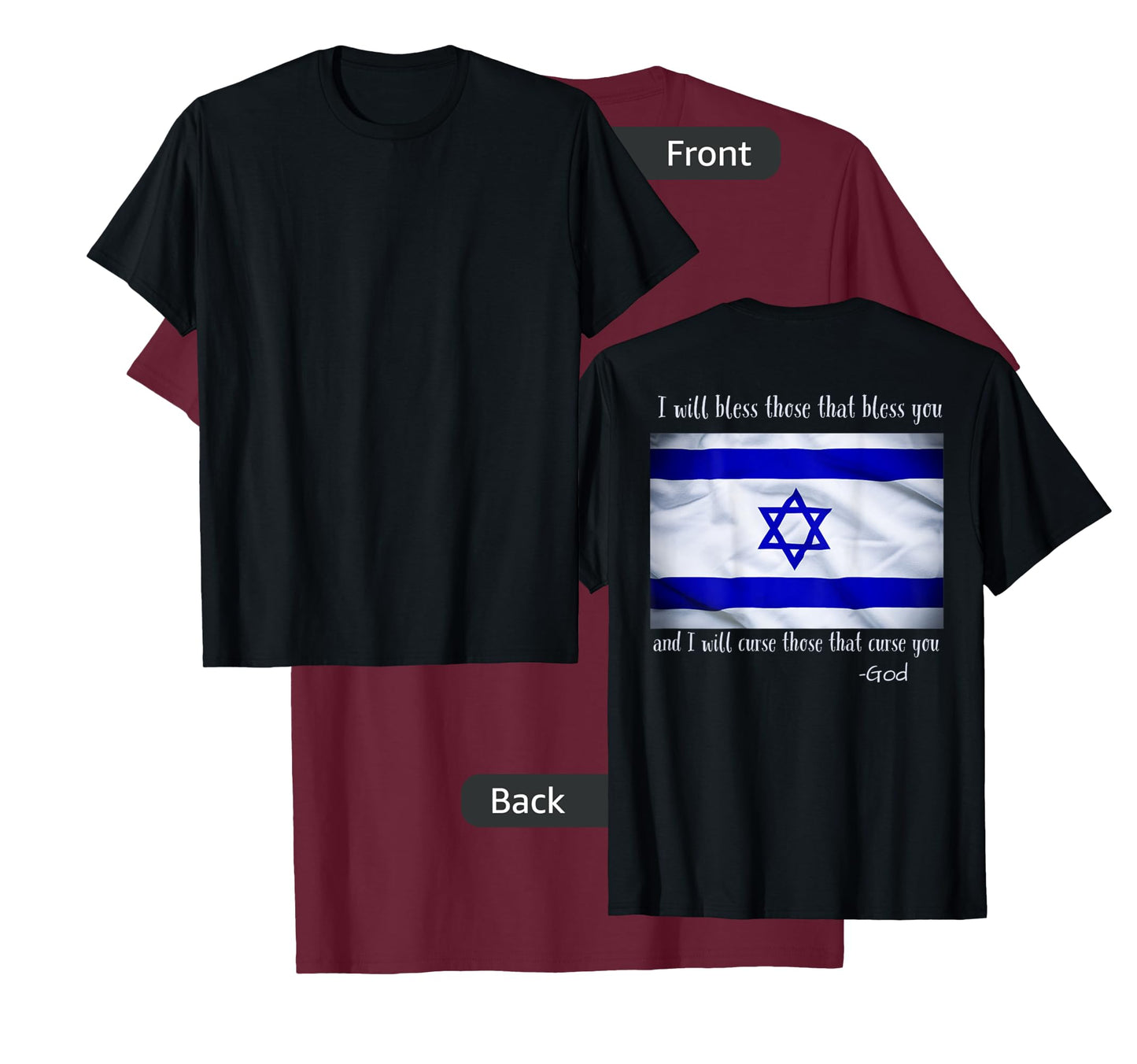 Israel Christian Faith God Jesus Christ Bible Genesis 12:3 T-Shirt