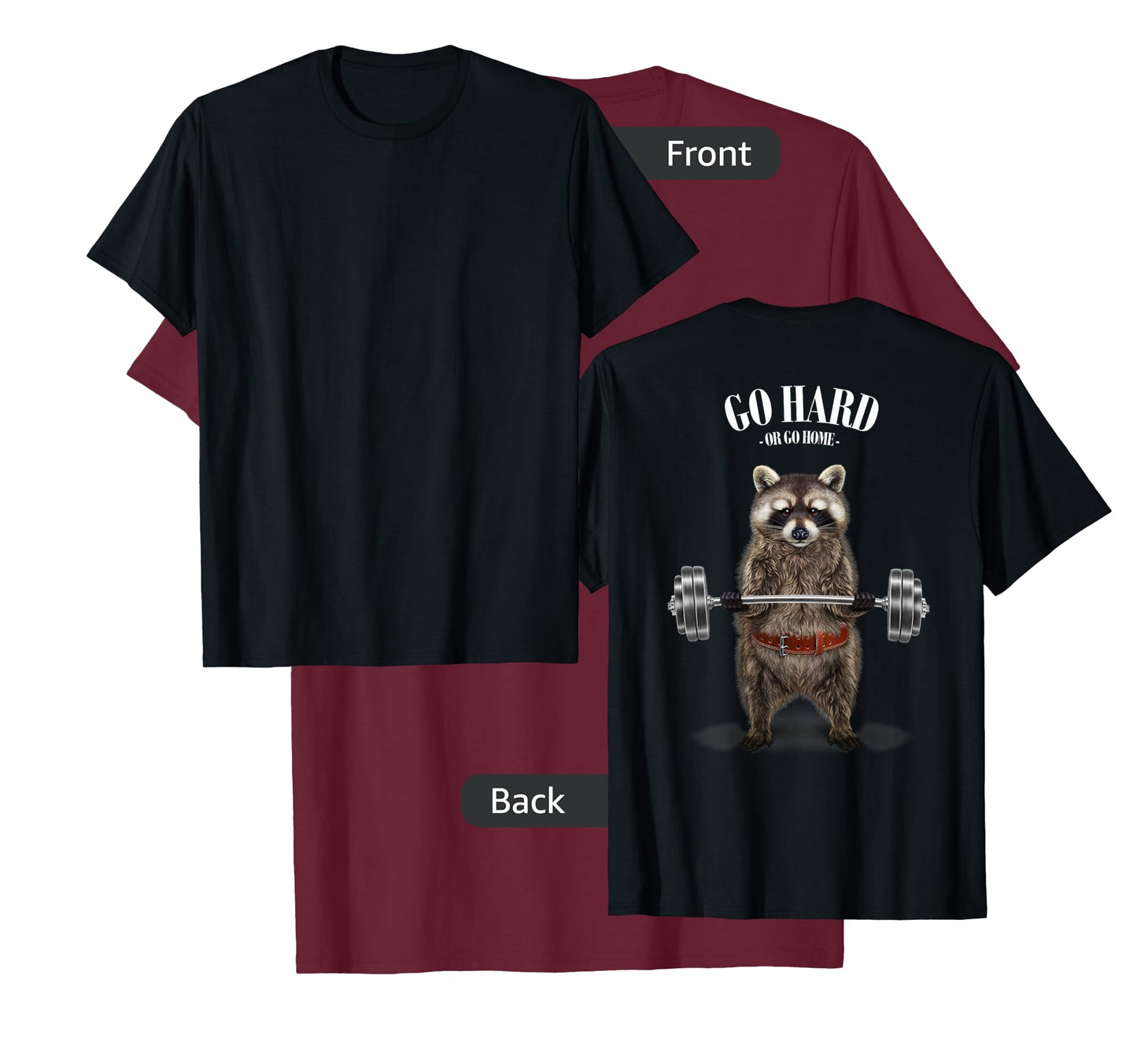 Raccoon Weightlifting in Fitness Gym T-Shirt