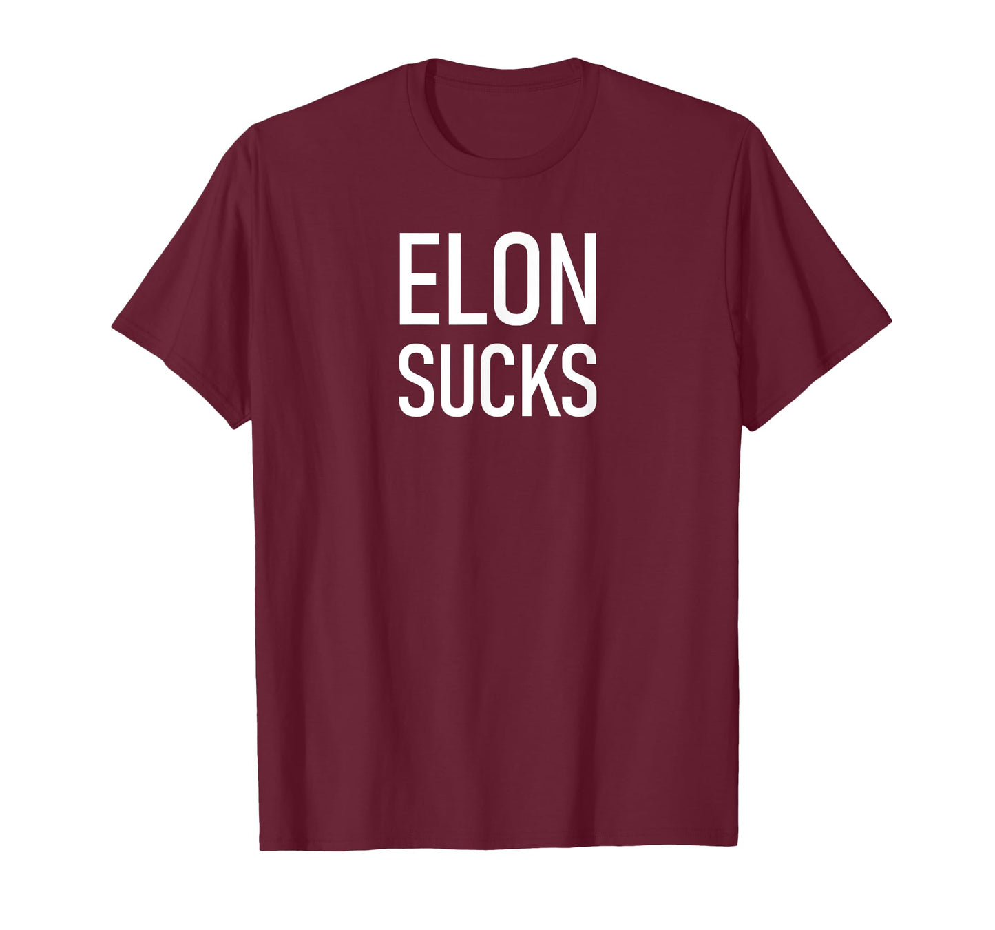 Elon Electric Car CEO Anti Elon Sucks Unisex-Adults T-Shirt Black Small Fun Elon Sucks Motif Lightweight